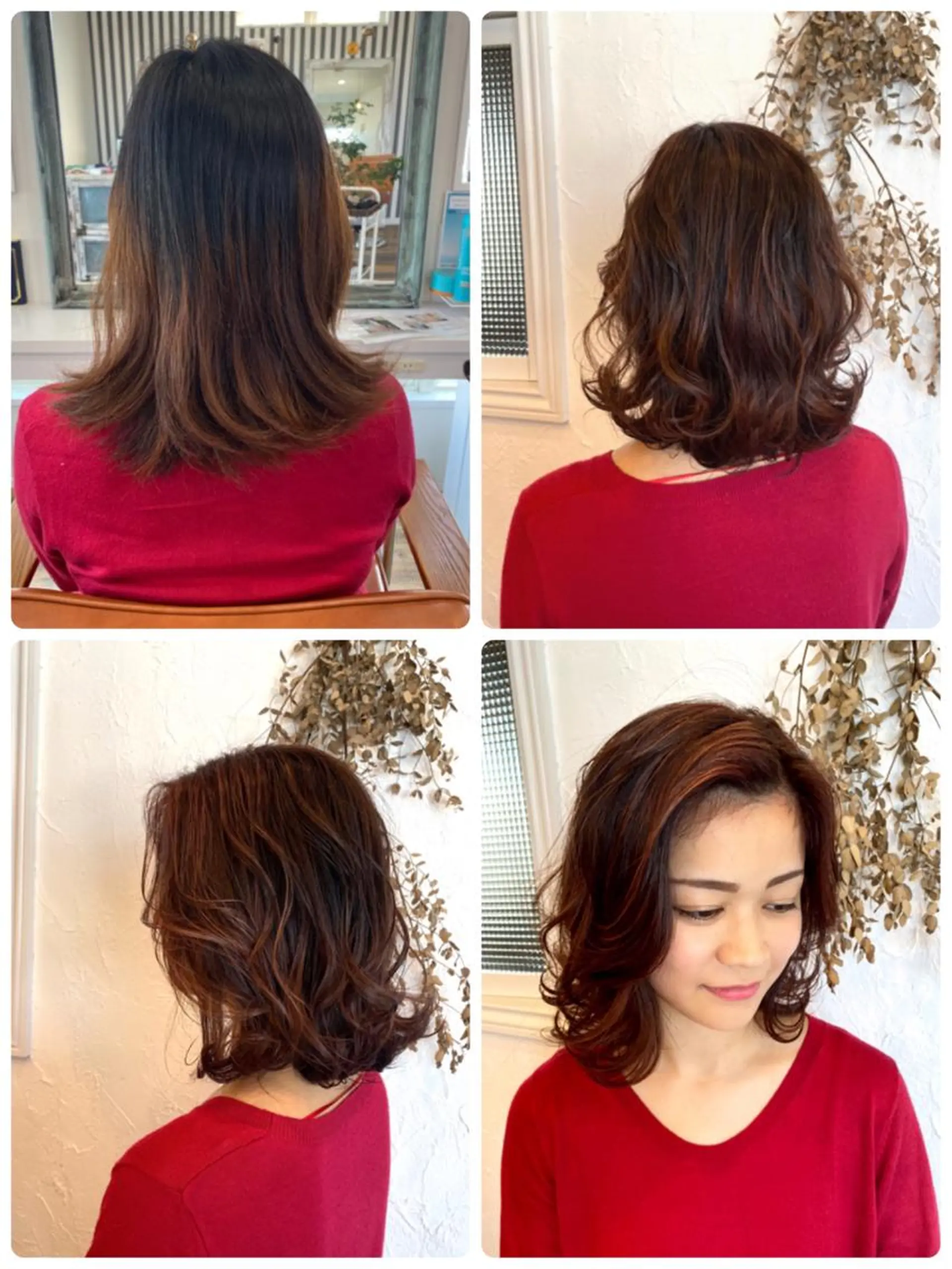 ミディアム カラー パーマ ヘアアレンジ メンズ ネイル マツエク・マツパ ピンクカラー カラーマツエク ピンク 豊橋美容院 ソンリエのヘアスタイル