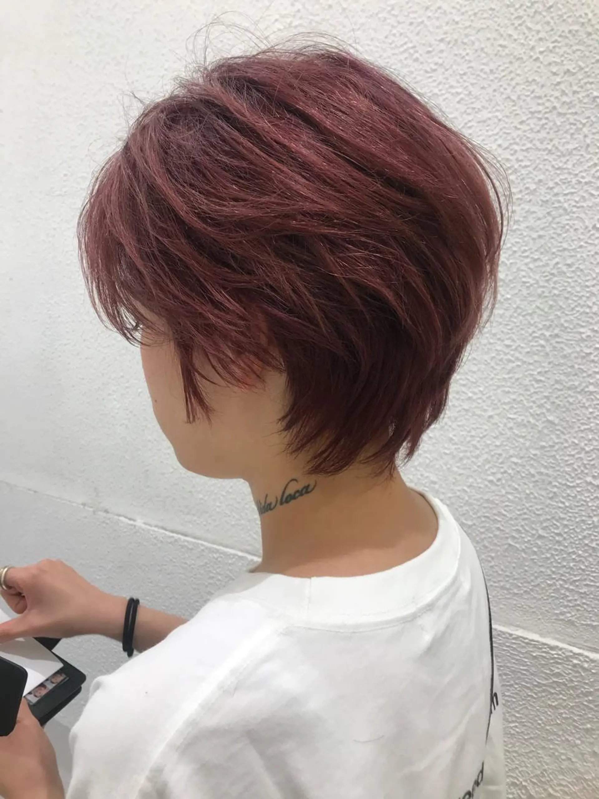 ショート カラー イルミナカラー 当日予約🆗✂︎ ウエモト　タクのヘアスタイル