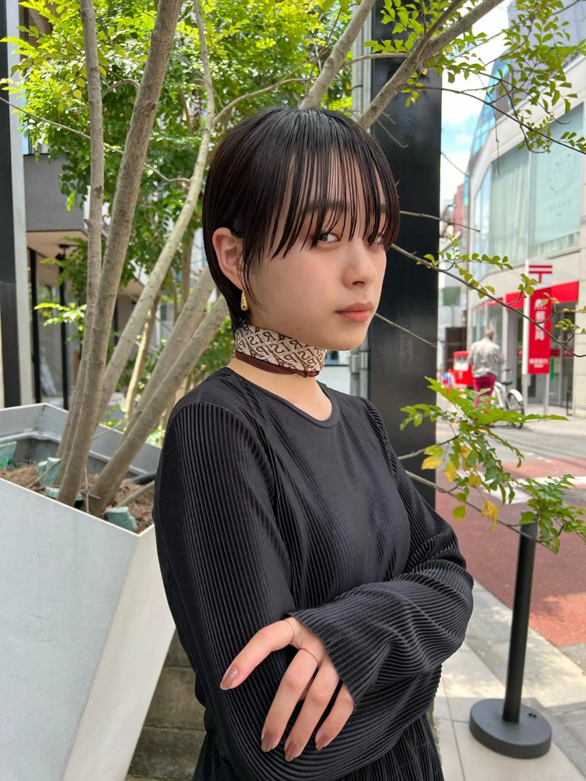 ショート センターパート/ 暖色カラーayuのヘアスタイル