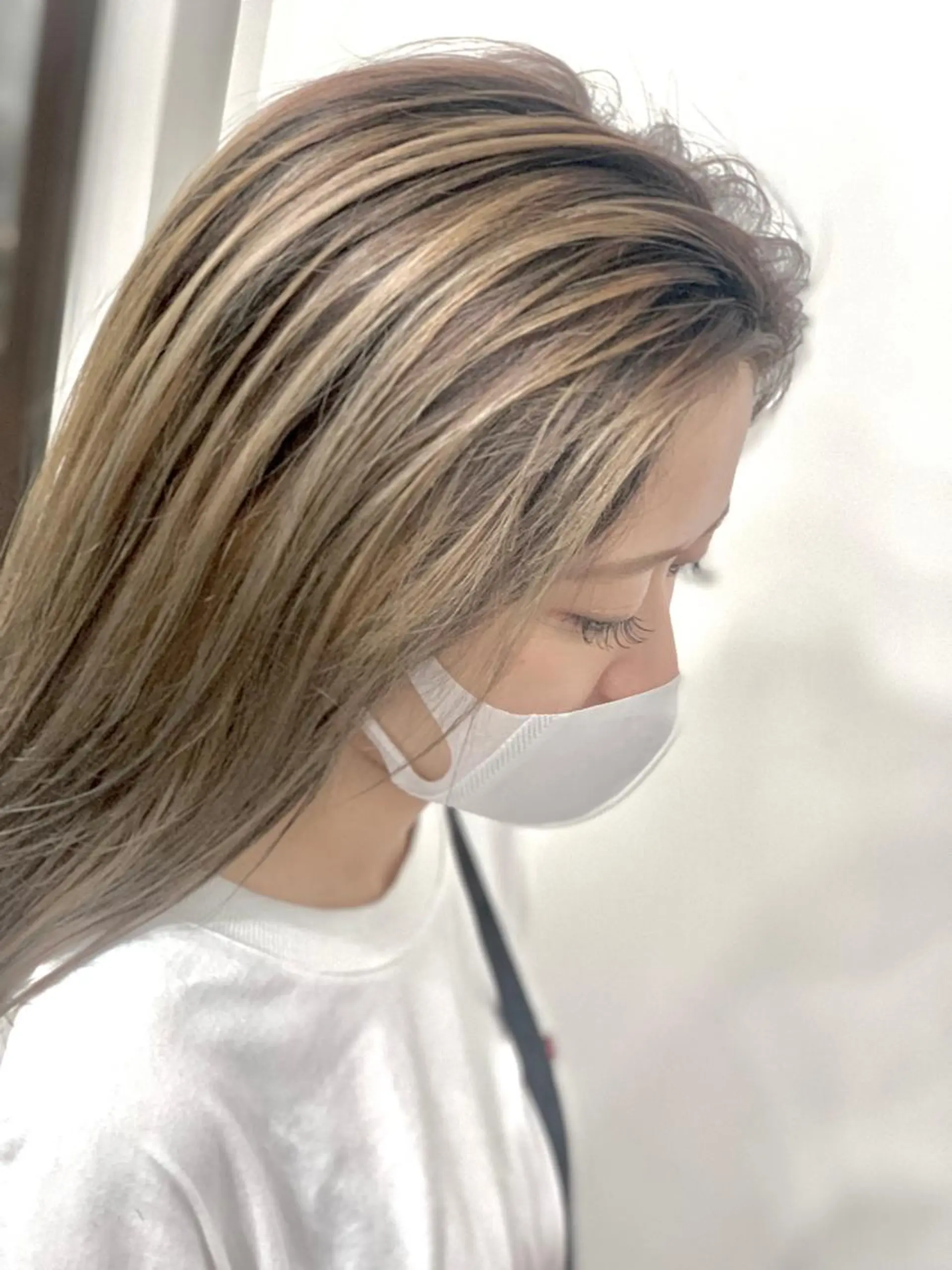 ミディアム カット ヘアカラー 縮毛矯正 トリートメント ブリーチ毛に縮毛矯正 ✨カラー✨山田 正幸のヘアスタイル