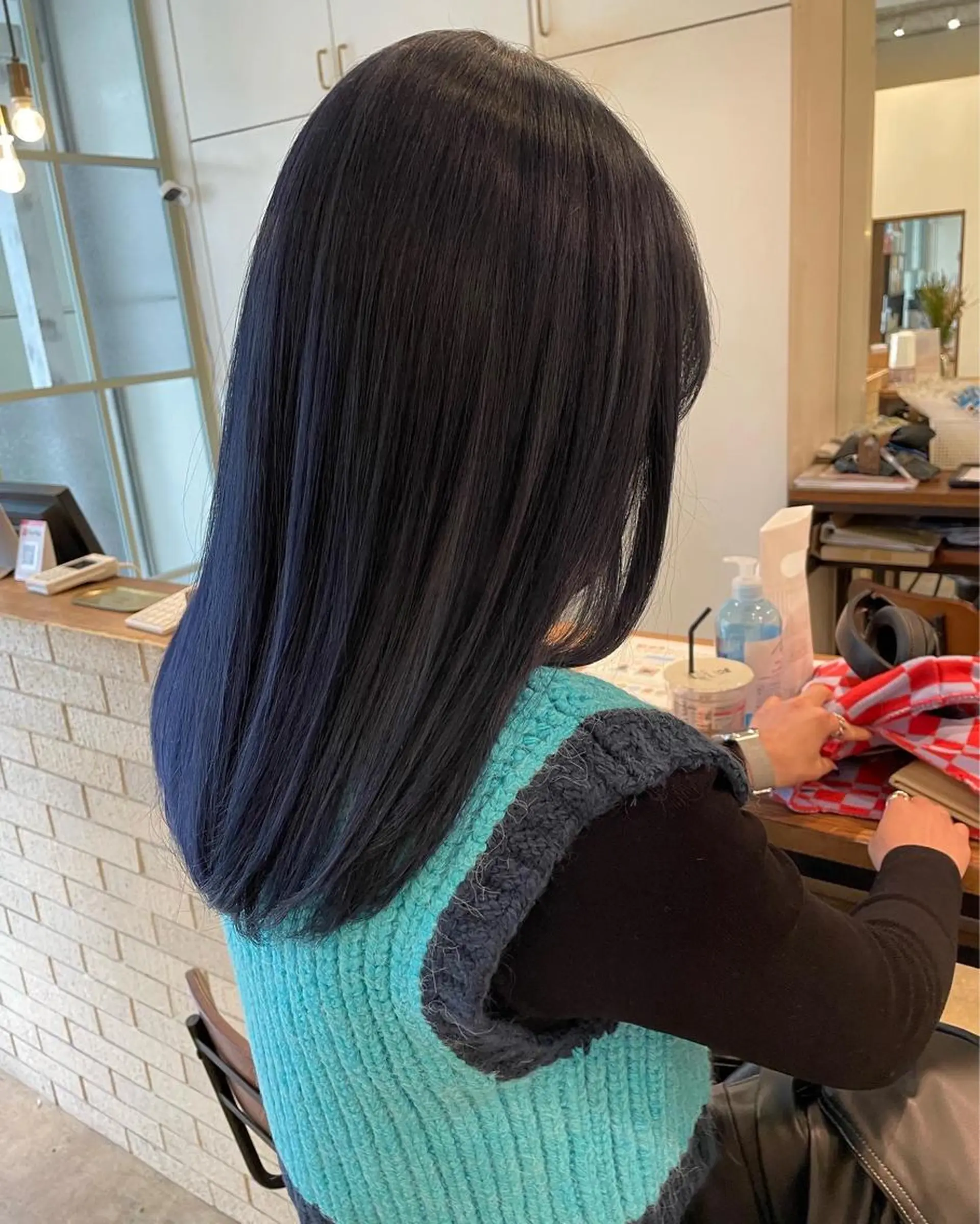 セミロング カラー 【完全個室】髪質改善 暖色カラー/山崎唯奈のヘアスタイル