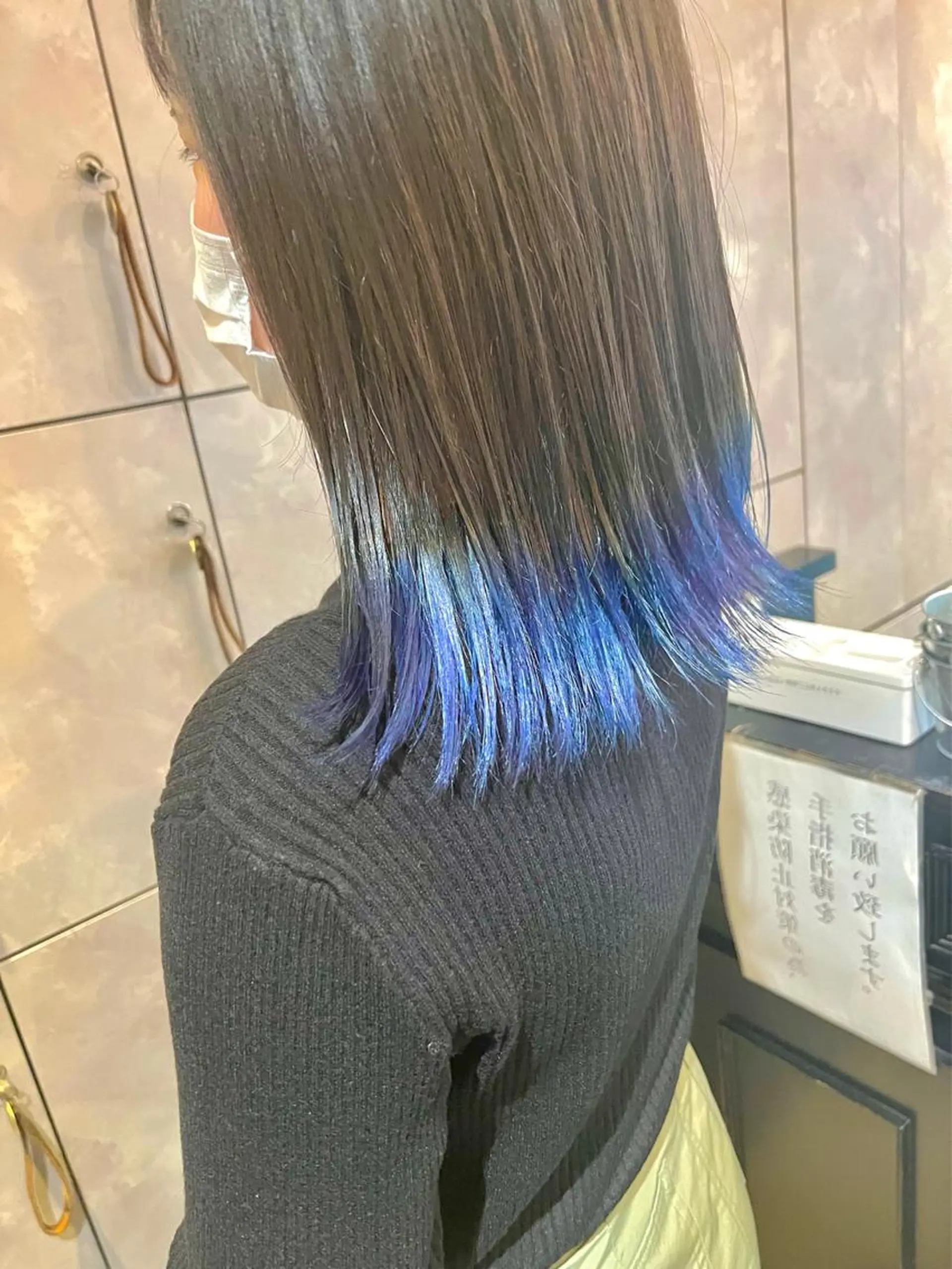 ミディアム カラー ヘアアレンジ ヘアカラー トリートメント ヘッドスパ ヘアセット 🌈インナーカラー ‘ショウマ’🌈のヘアスタイル