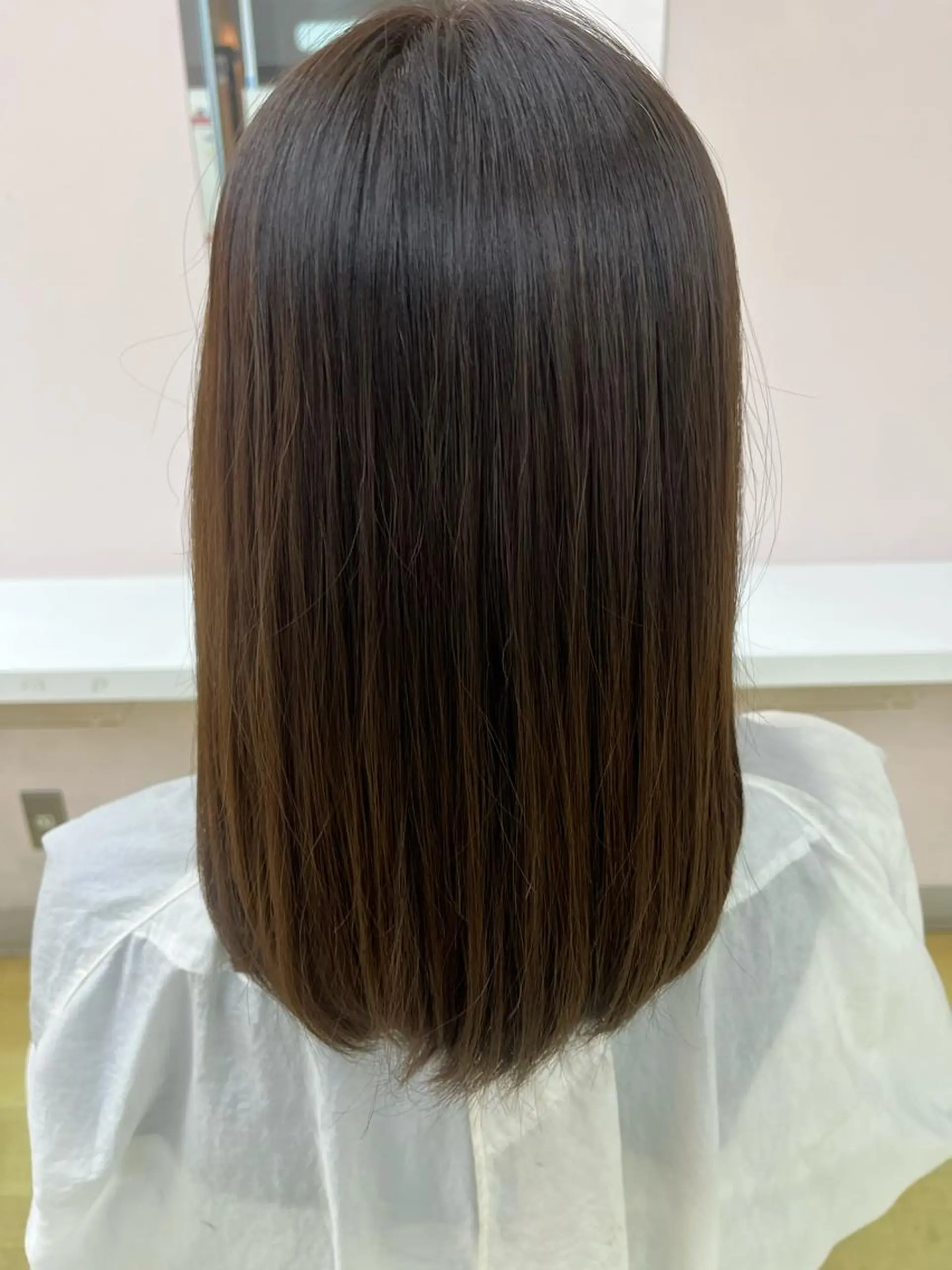 ミディアム カラー ブラウンカラー ダークブラウン Shimose Yukaのヘアスタイル