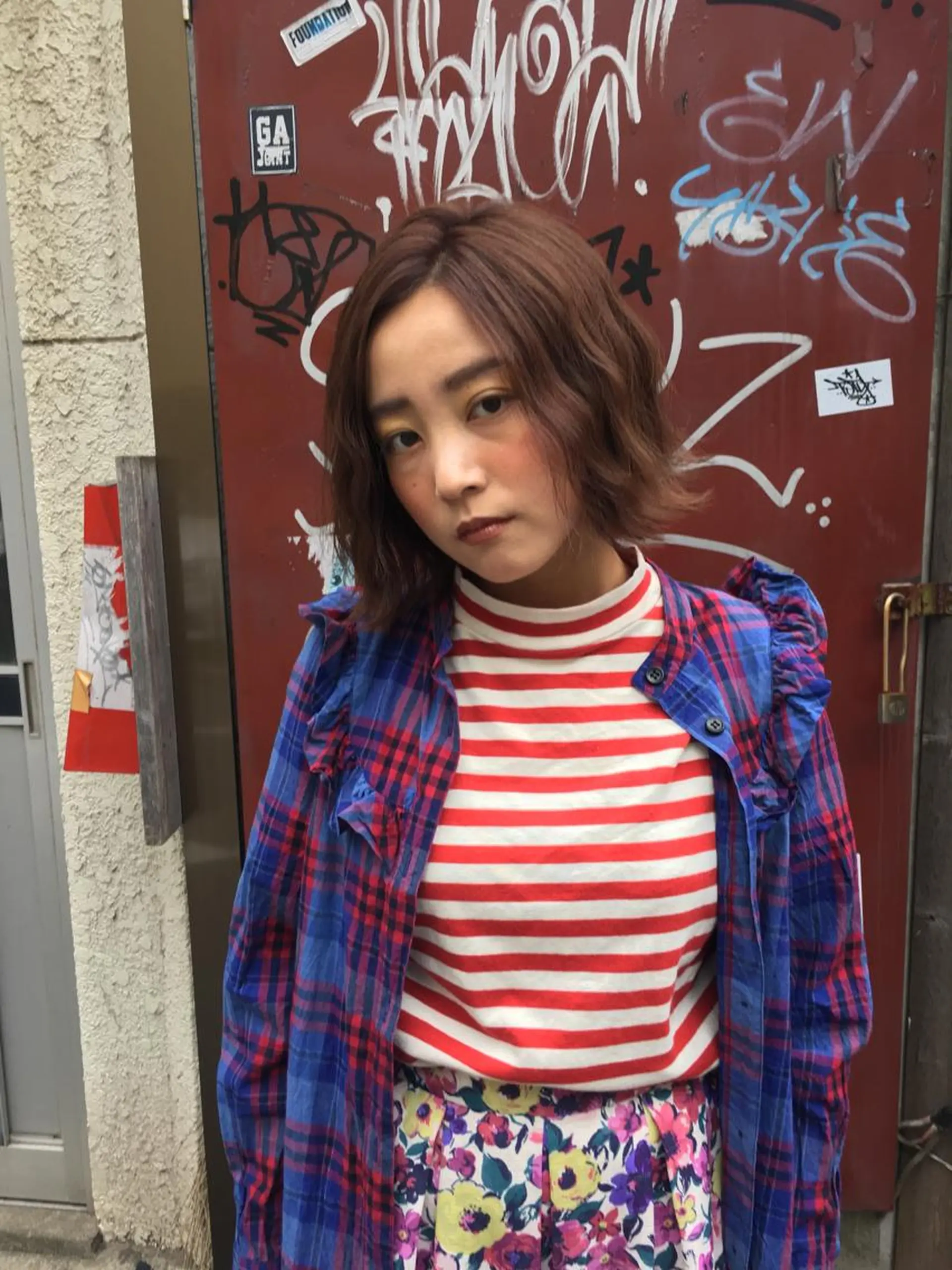 ショート ミディアム セミロング カラー パーマ ヘアアレンジ Lall  You 大阪所属・🥛洒落髪小顔cut なら龍崎🥛のヘアスタイル