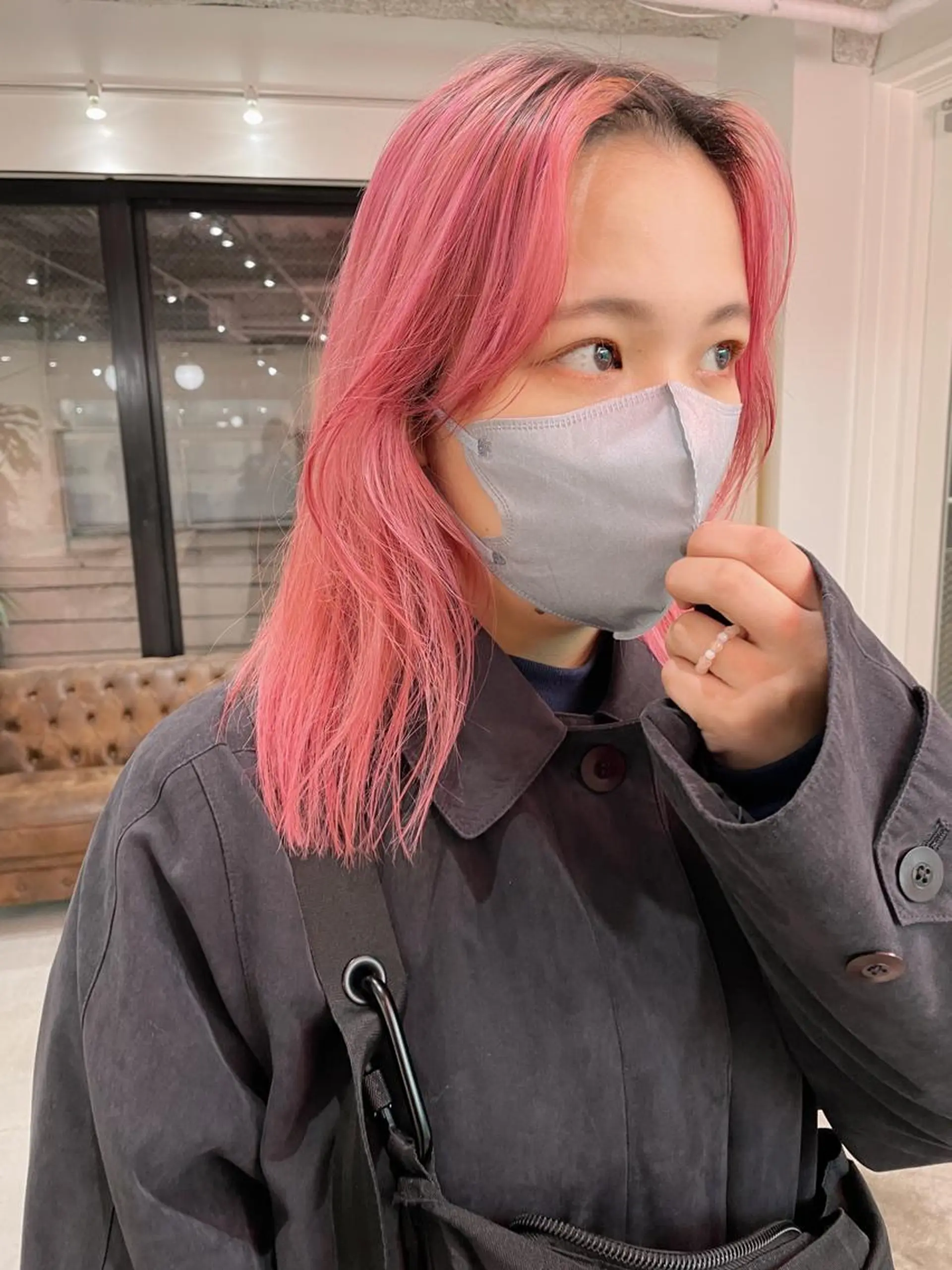 ミディアム カラー パーマ 💖美髪矯正💖 辻未侑のヘアスタイル