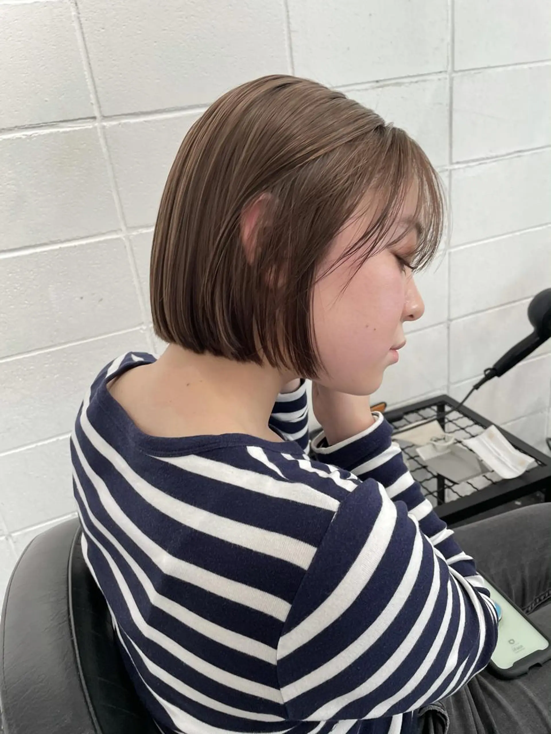 ミディアム カラー ヘアアレンジ ブリーチ グレージュ シアーグレージュ カット トリートメント 艶ハイトーン/ヘア アレンジAYAKAのヘアスタイル