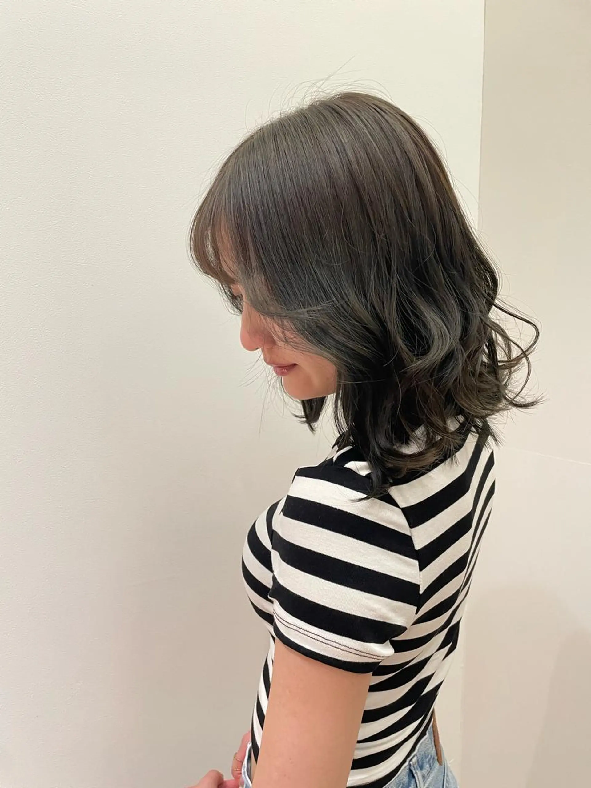 ミディアム カラー momone🍒 メンズカットパーマのヘアスタイル