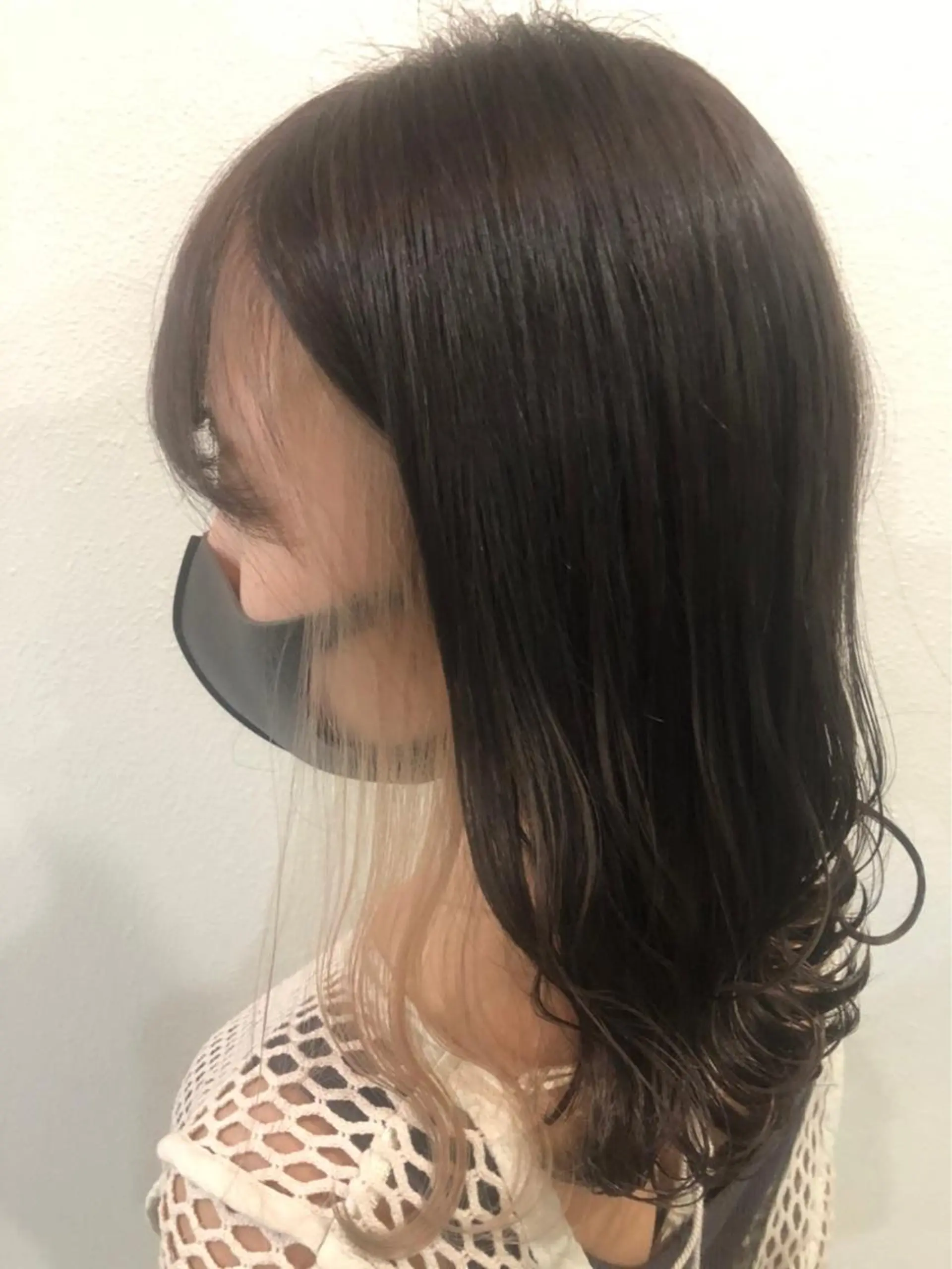 ミディアム カラー アディクシーカラー アッシュ バレイヤージュ ミストバング ベージュカラー ヘアカラー トリートメント ヘアセット 髪質改善色素改善特化 keiのヘアスタイル