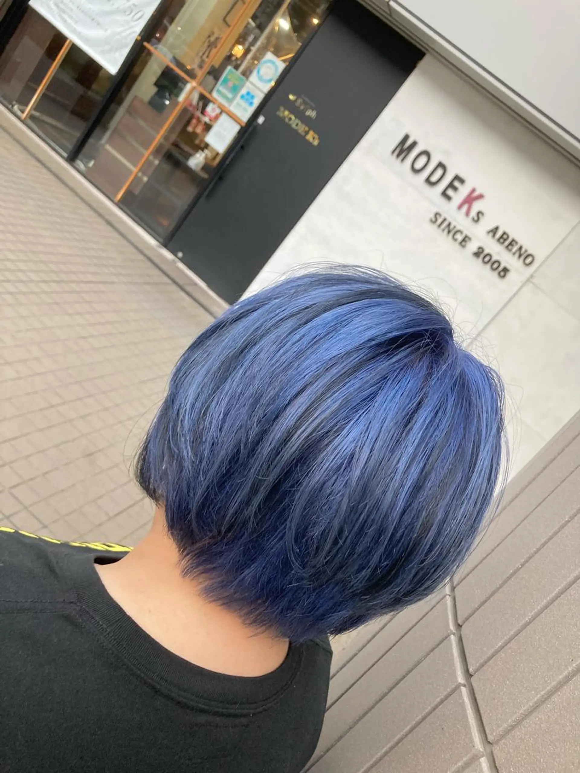 ショート カラー ブルーカラー ブルーラベンダー ラベンダーカラー カット ヘアカラー トリートメント SHAFT Ieiriのヘアスタイル