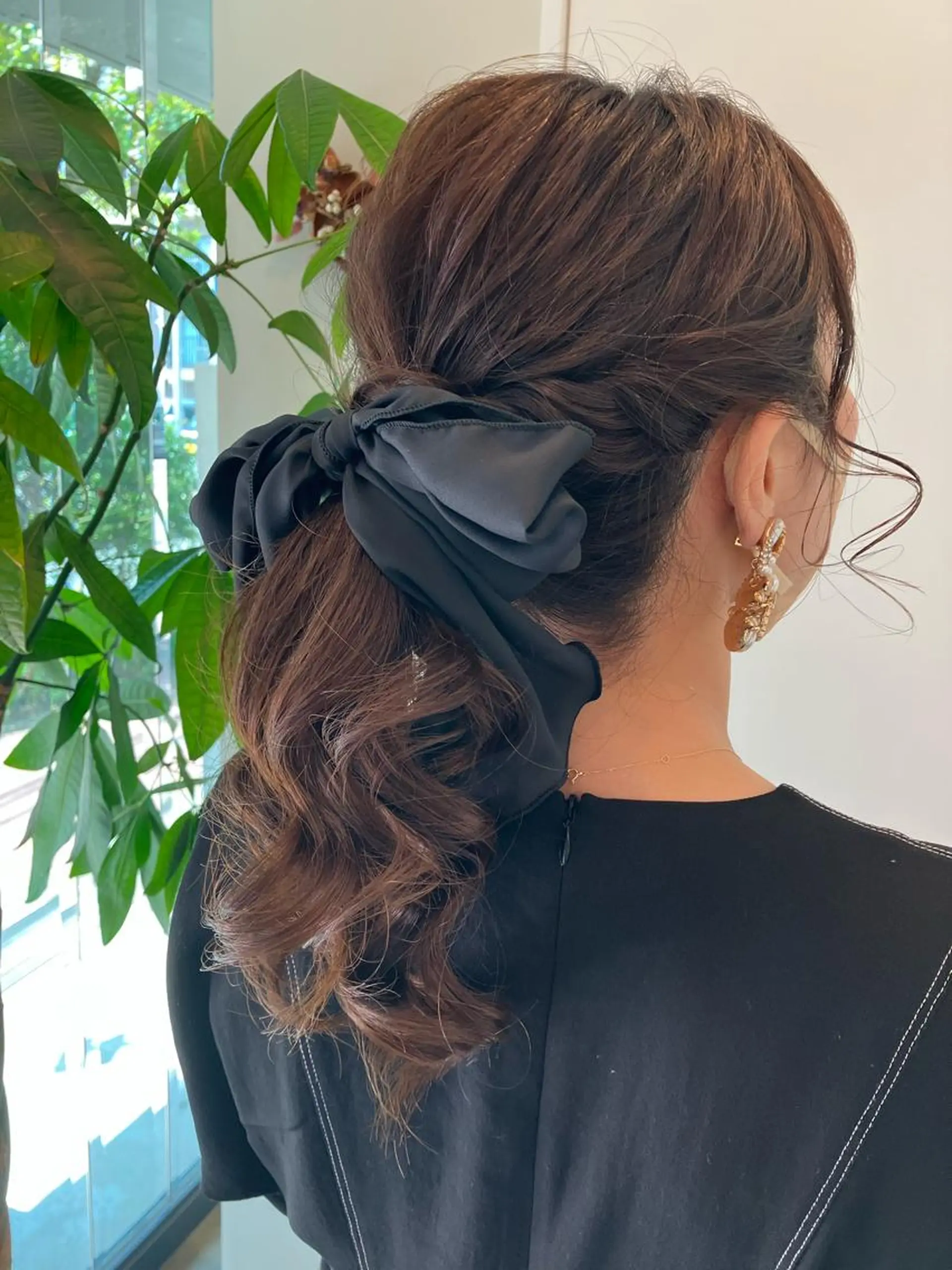 ヘアアレンジ ポニーテール 結婚式・ブライダル Hair&Make Nahoのマツエク・マツパデザイン