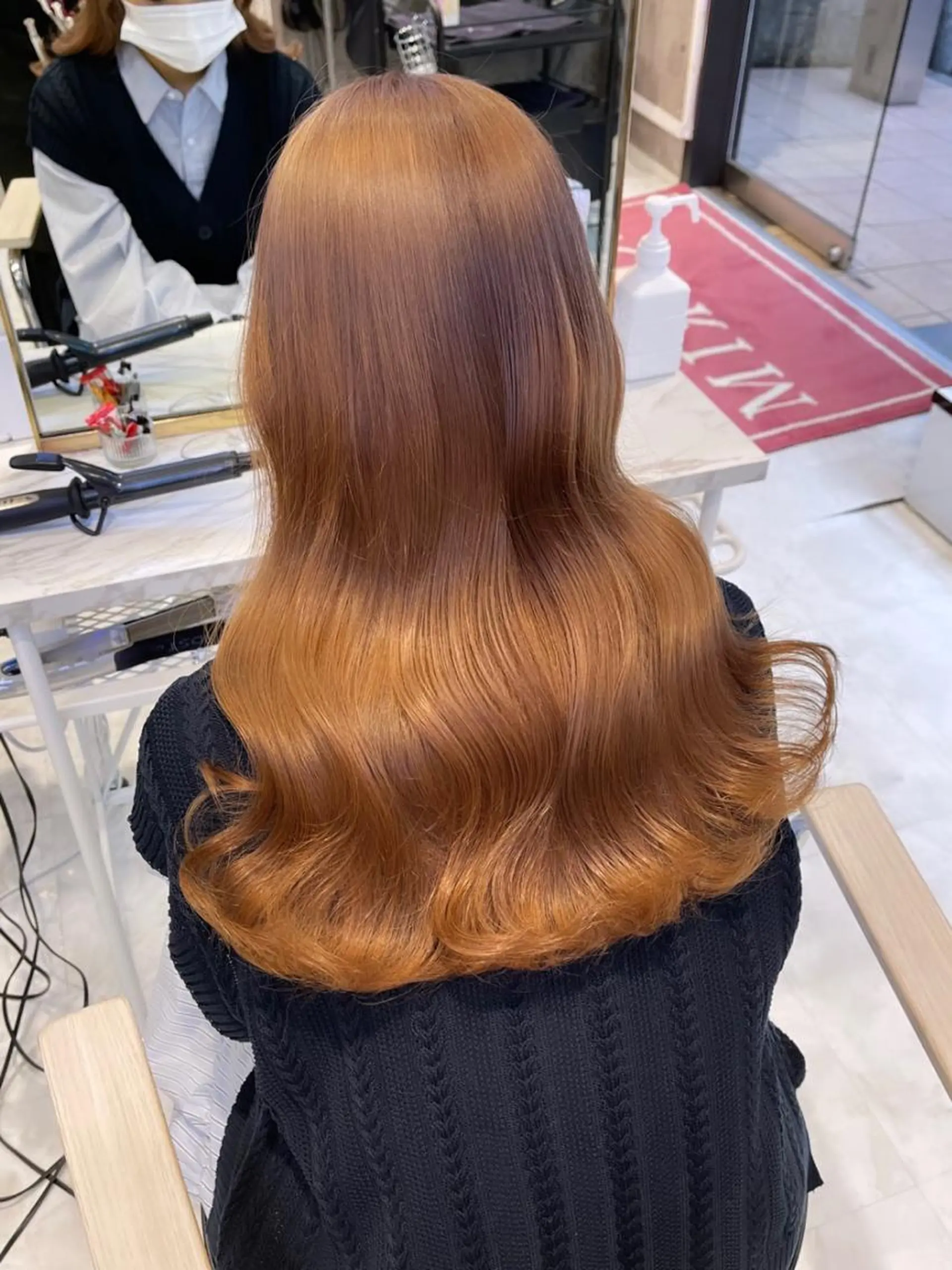 ロング カラー パーマ ヘアアレンジ メンズ キッズ ネイル マツエク・マツパ アイブロウ 🎀韓国レイヤー YURINA🎀のヘアスタイル