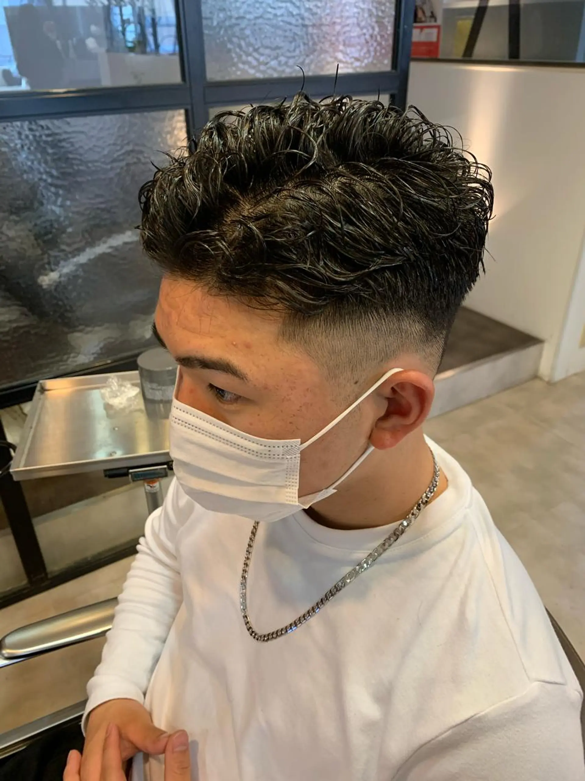 ショート メンズ メンズパーマ/難波/ 心斎橋　室園亮佑のヘアスタイル