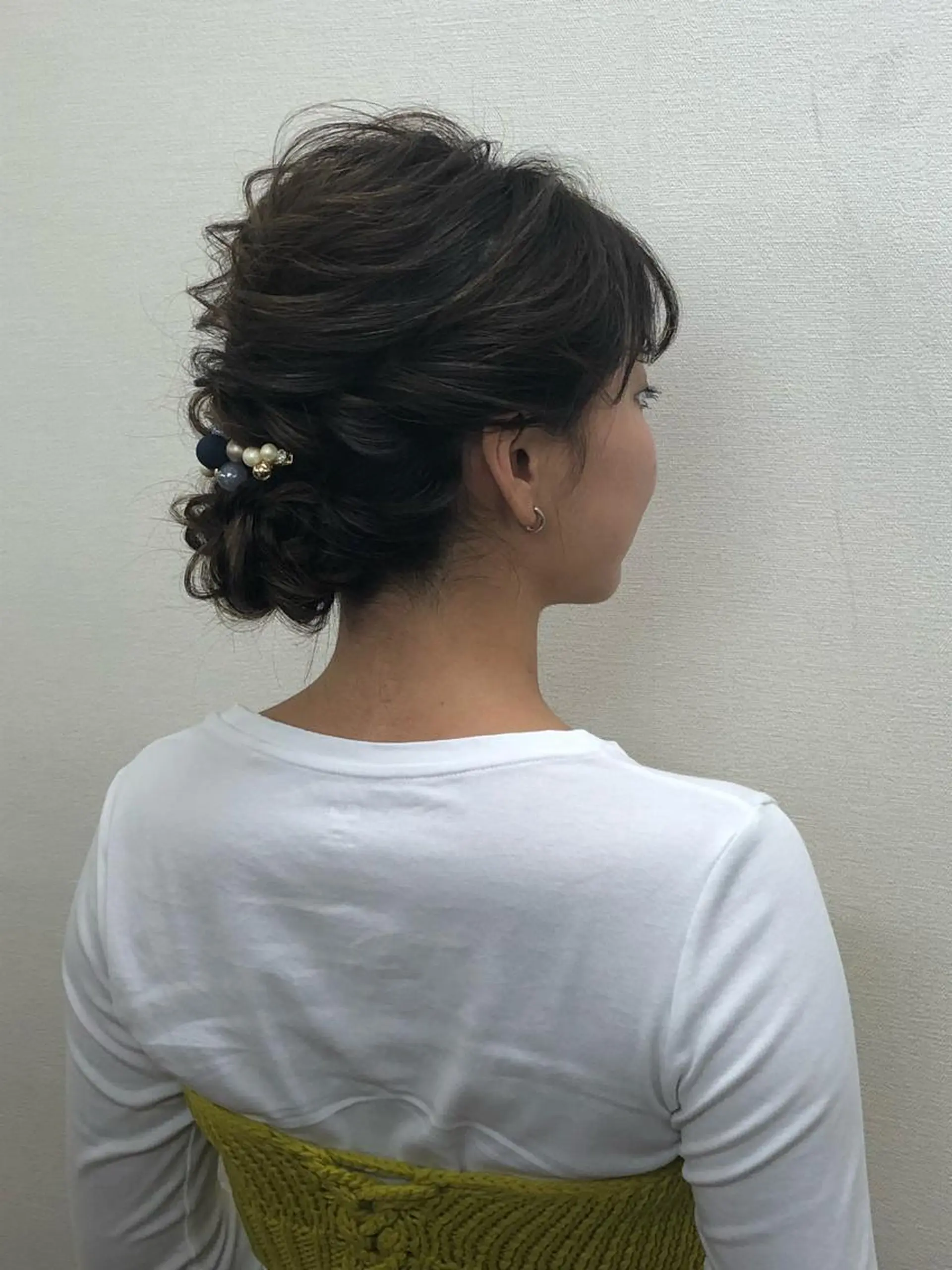 セミロング ヘアアレンジ レイヤーカット カット ヘアセット Agu  清尾 浩昭のヘアスタイル