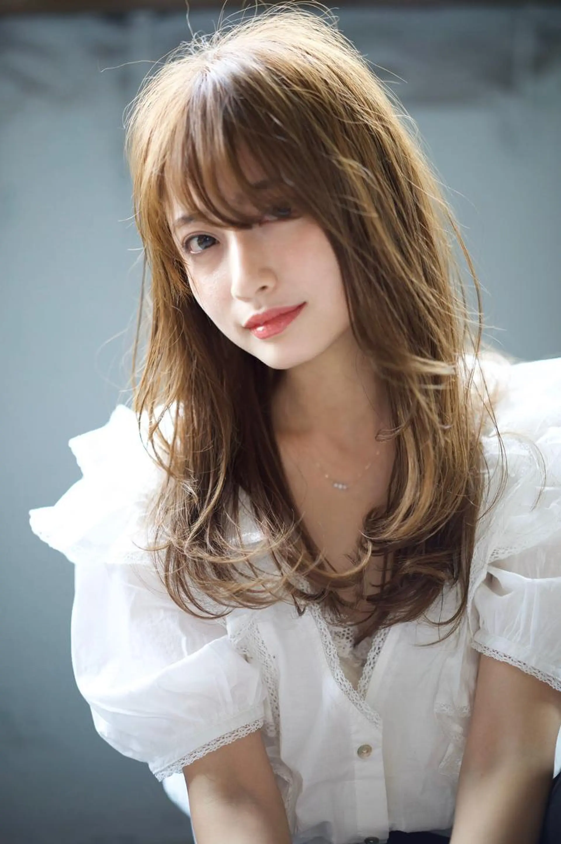 ミディアム カラー ヘアアレンジ ミディアムパーマ アクアカラー ダブルカラー グラデーションカラー ハイライトカラー 💈Chlom💈_ 公式_NewOpenのヘアスタイル