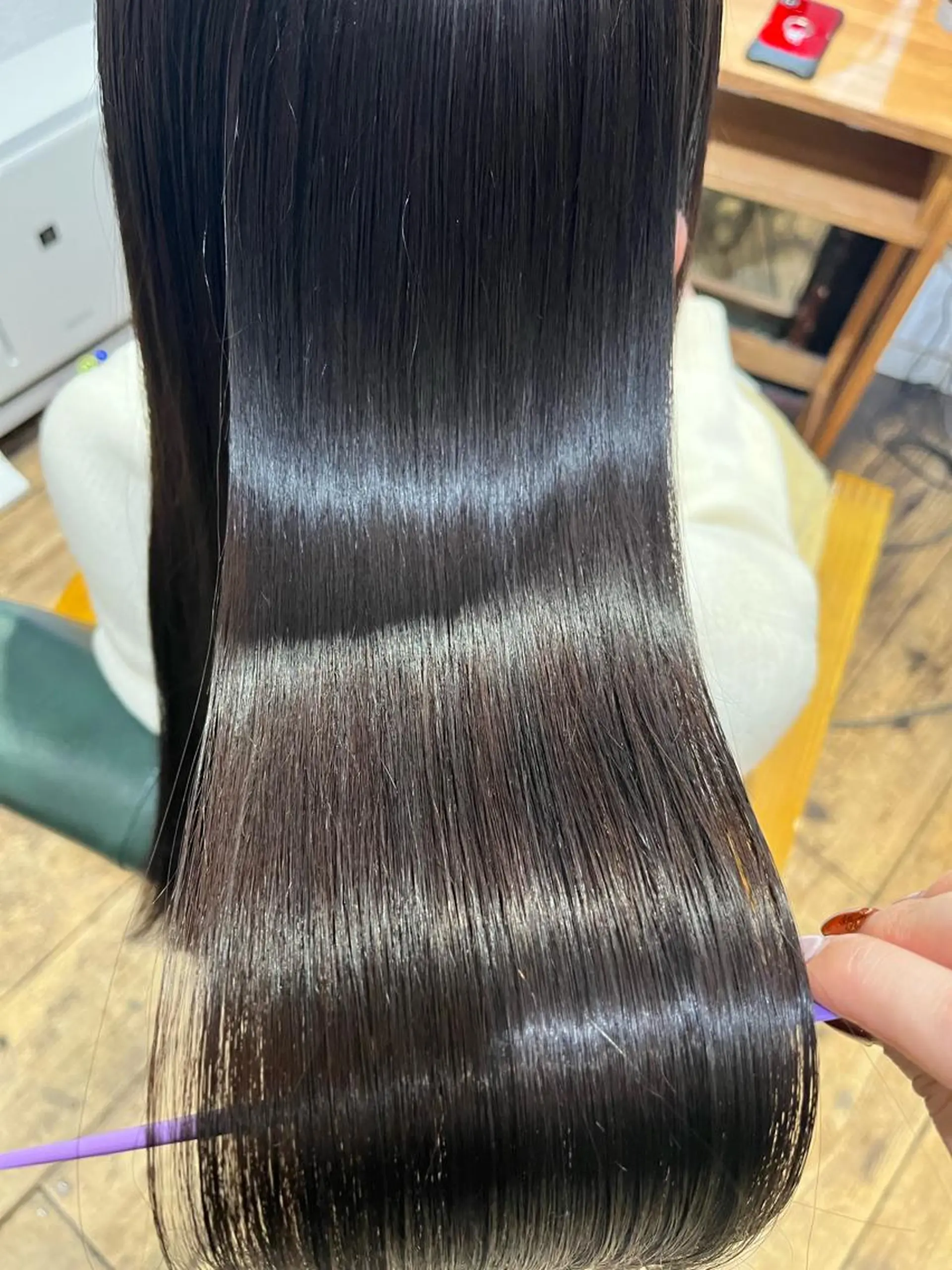 セミロング 縮毛矯正 トリートメント ツチダ カホのヘアスタイル