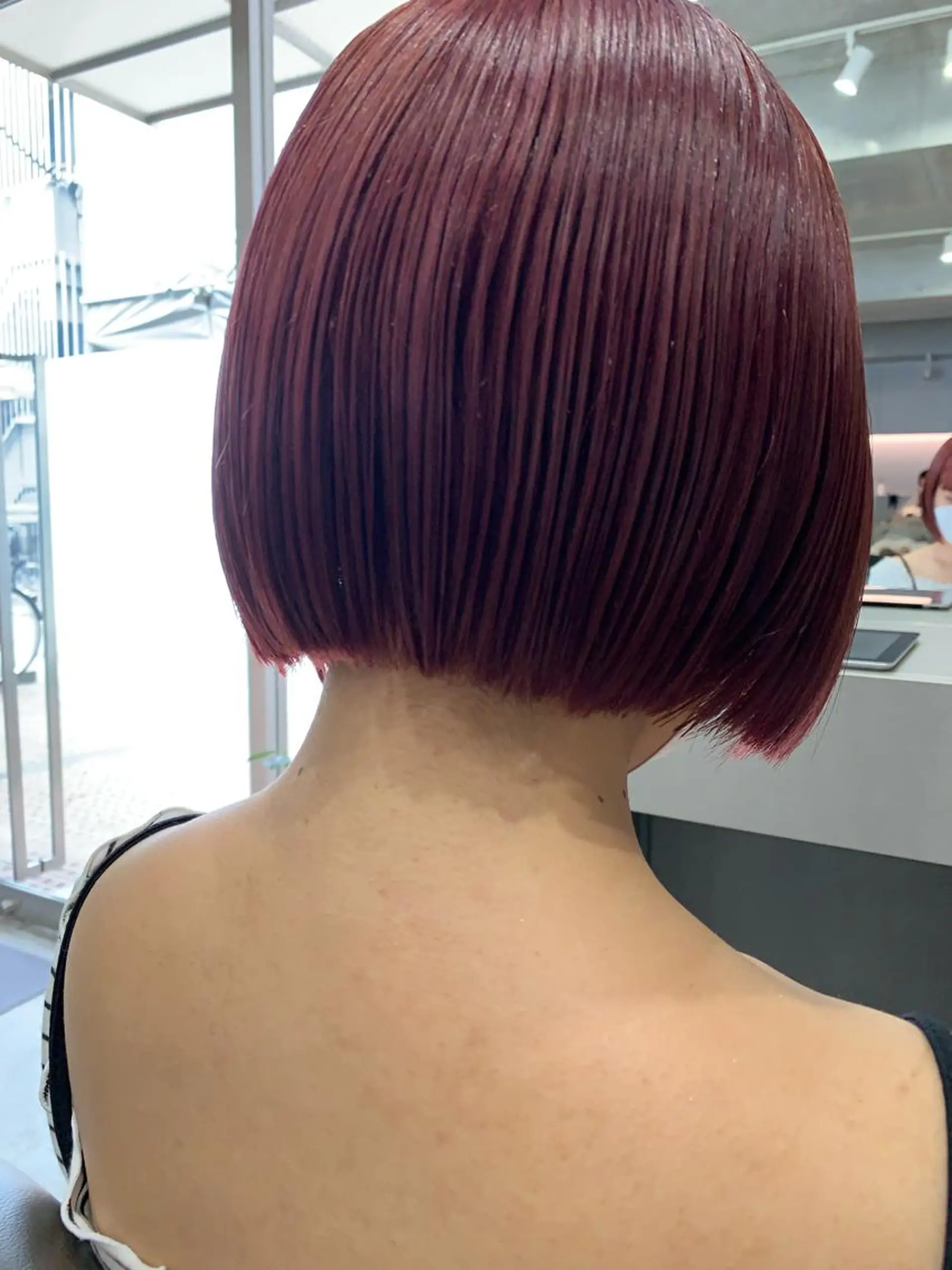 ショート カラー ボブパーマコテ巻き風 パーマNo1深江秀平のヘアスタイル