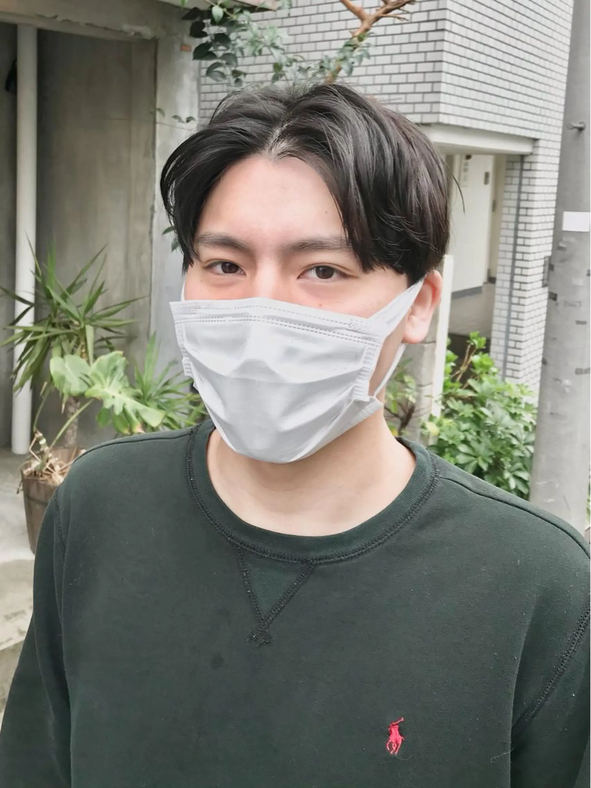 ショート メンズ センターパート メンズ韓国風 刈り上げ 韓国風ヘア カット 木村陸弥 似合わせ 透明感カラー🌿のヘアスタイル