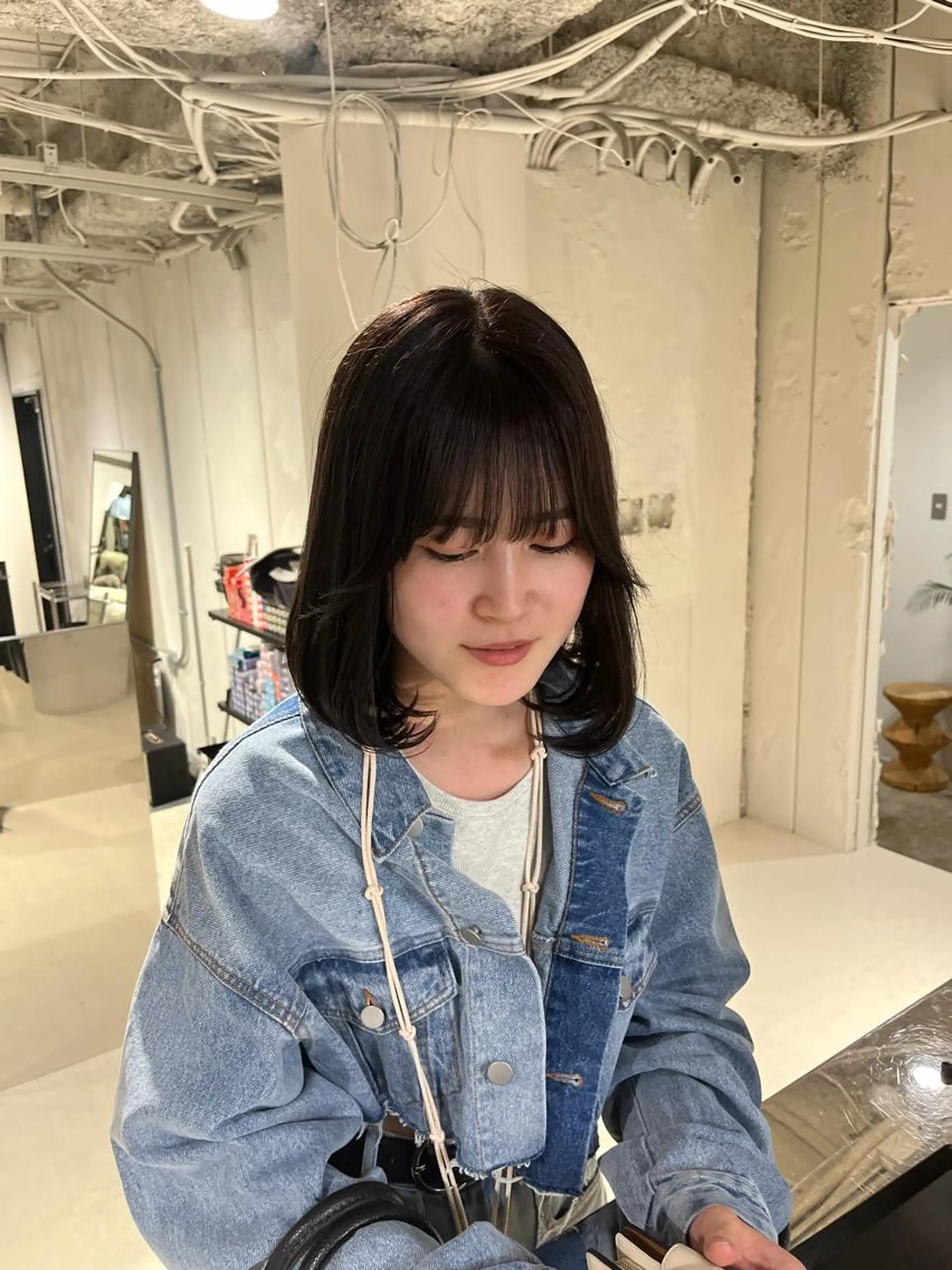 ミディアム カラー ブリーチ ブリーチなしカラー 🟡ひろの/ツヤ カラー/髪質改善🟡のヘアスタイル