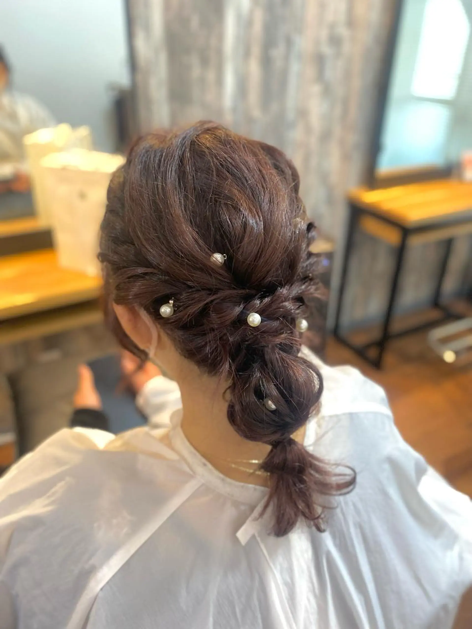 セミロング ヘアアレンジ ヘアセット Luzir⭐︎ GEN⭐︎のヘアスタイル