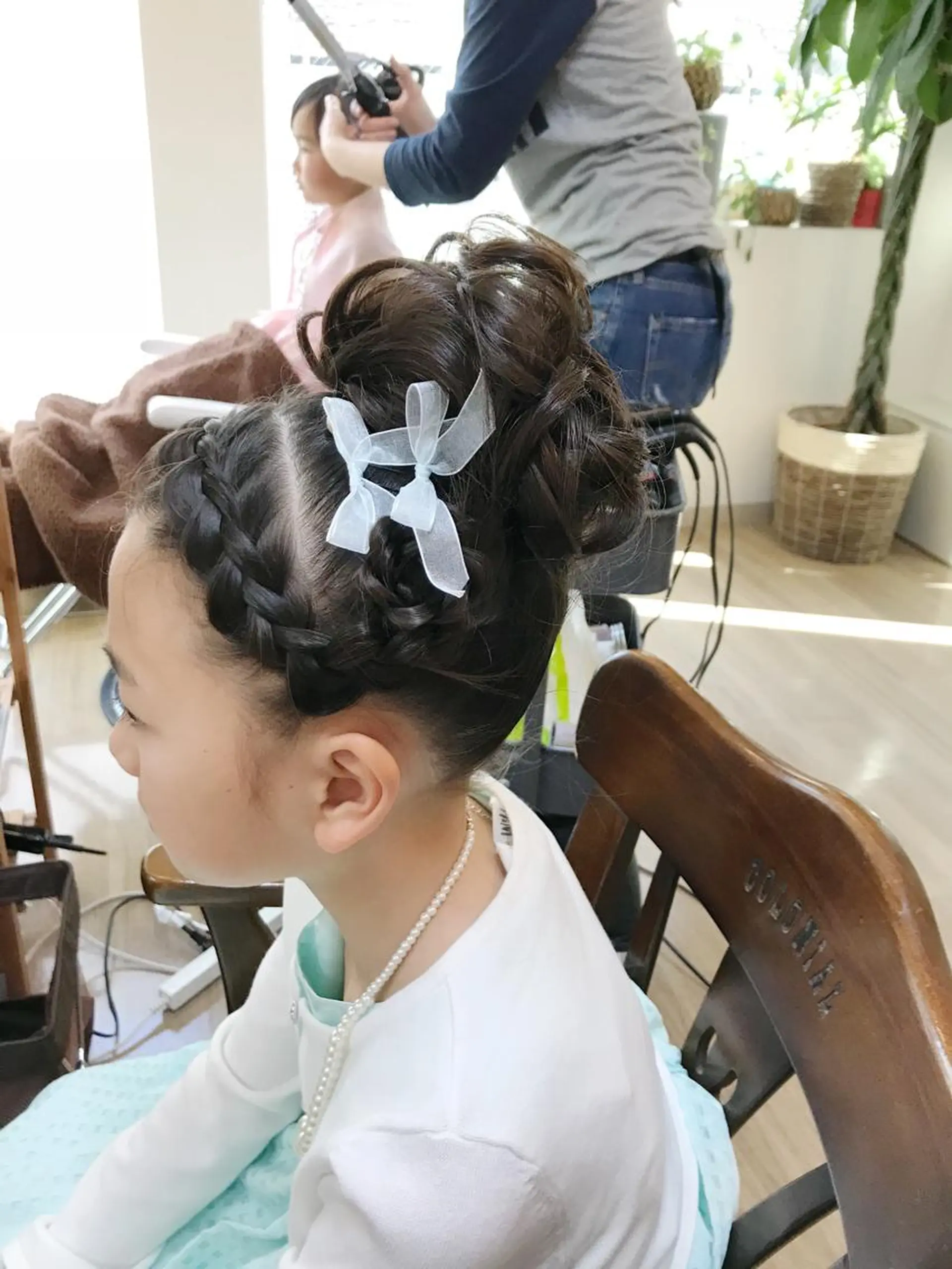 セミロング ヘアアレンジ キッズ ヘアセット 早朝✨ヘアセット 着付け/清水玲歌のヘアスタイル