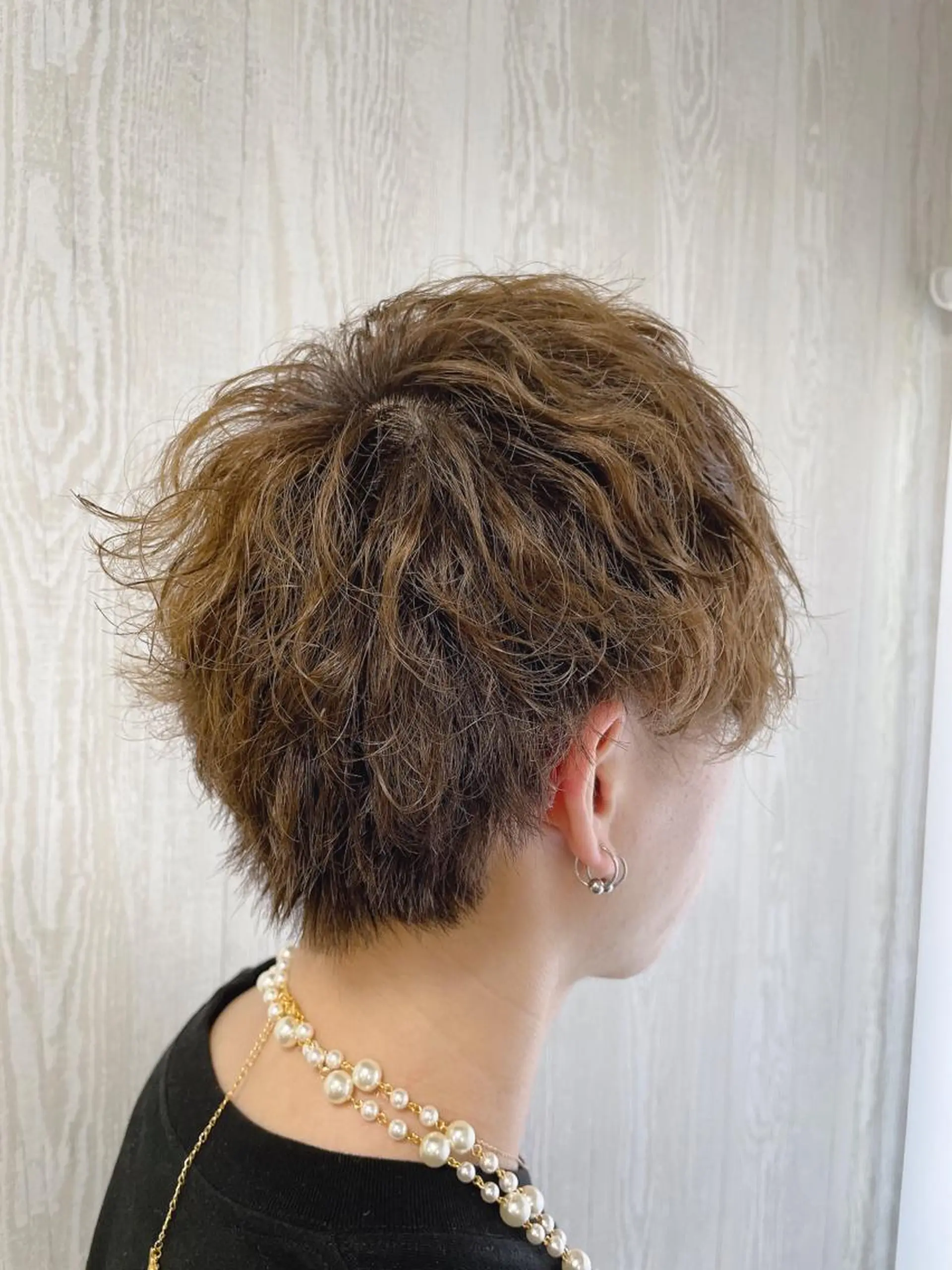 ショート パーマ ヘアアレンジ メンズ カット パーマ HUENEST アカデミーサロンのヘアスタイル