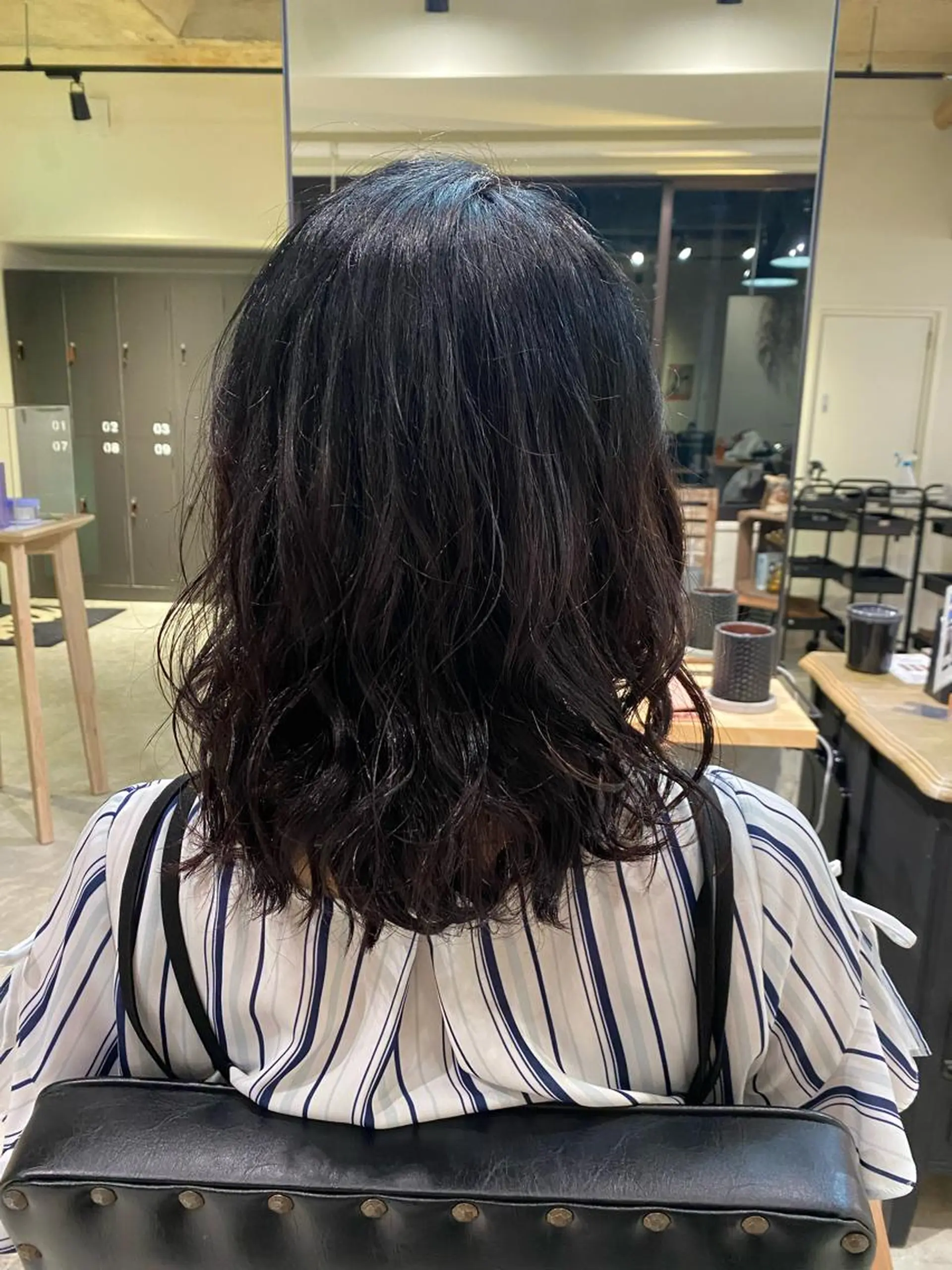 ミディアム パーマ カット ヘアカラー トリートメント 顔まわりカット/金山 /大園芽依のヘアスタイル