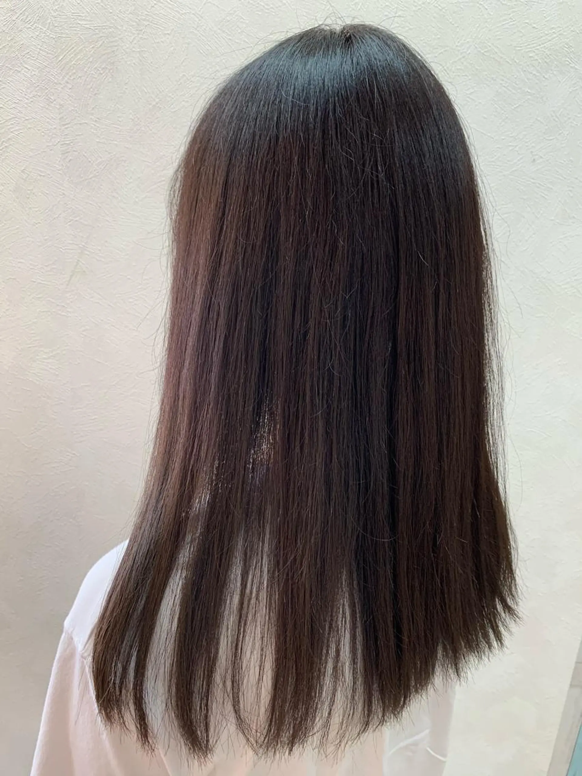 セミロング 縮毛矯正 トリートメント 加藤 遥花のヘアスタイル