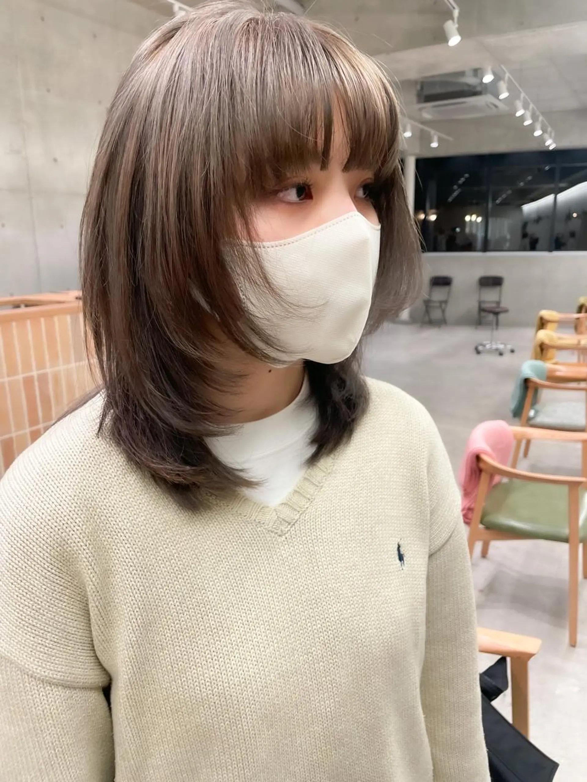 ミディアム カラー ヘアアレンジ ミニボブ/ブリーチ 🌈MISATOのヘアスタイル