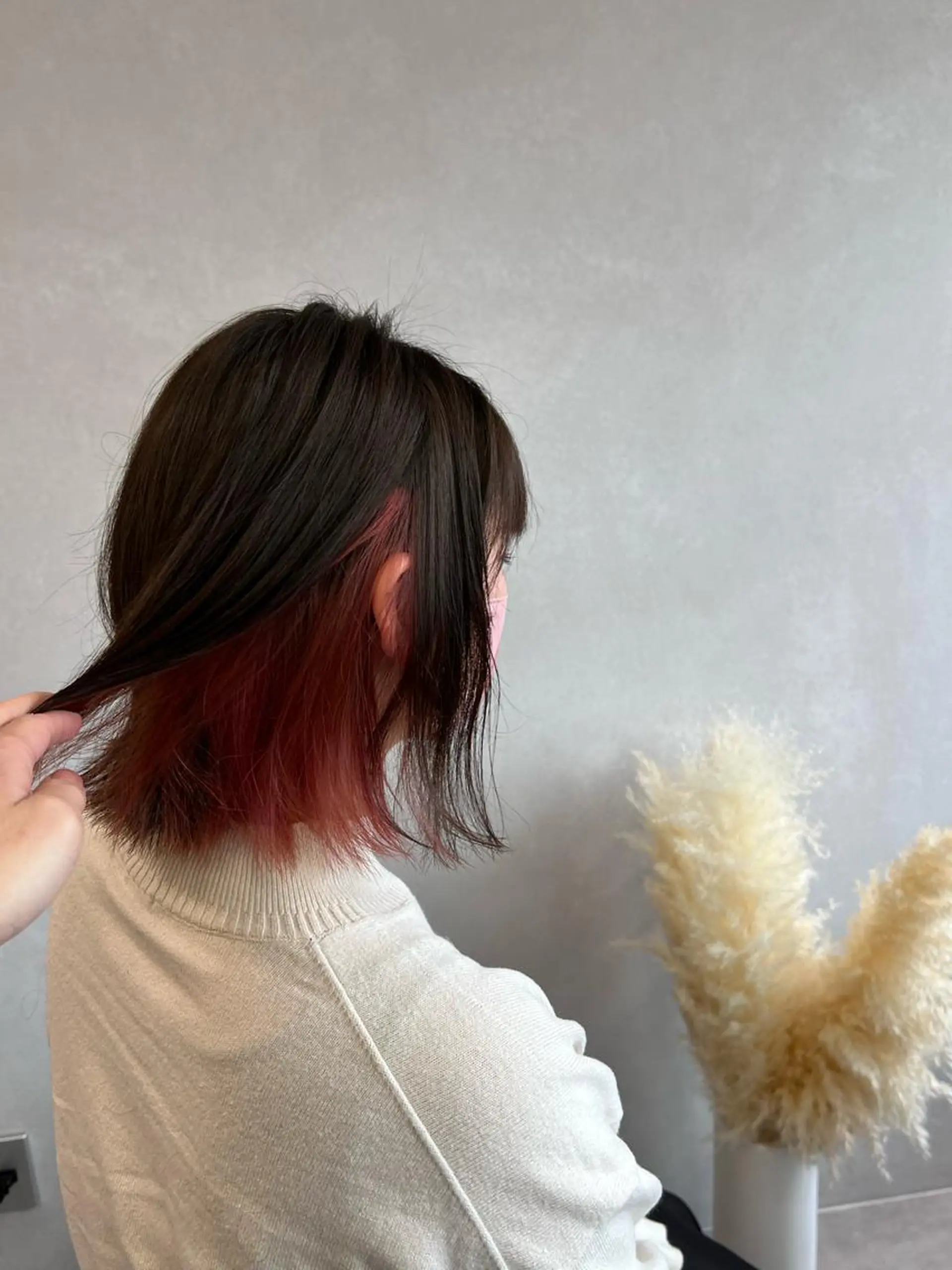 ミディアム カラー ブリーチ ケアブリーチ インナーカラー ピンクカラー カット ヘアカラー トリートメント 🌿ダブルカラー/ 明大前/中村渓太のヘアスタイル