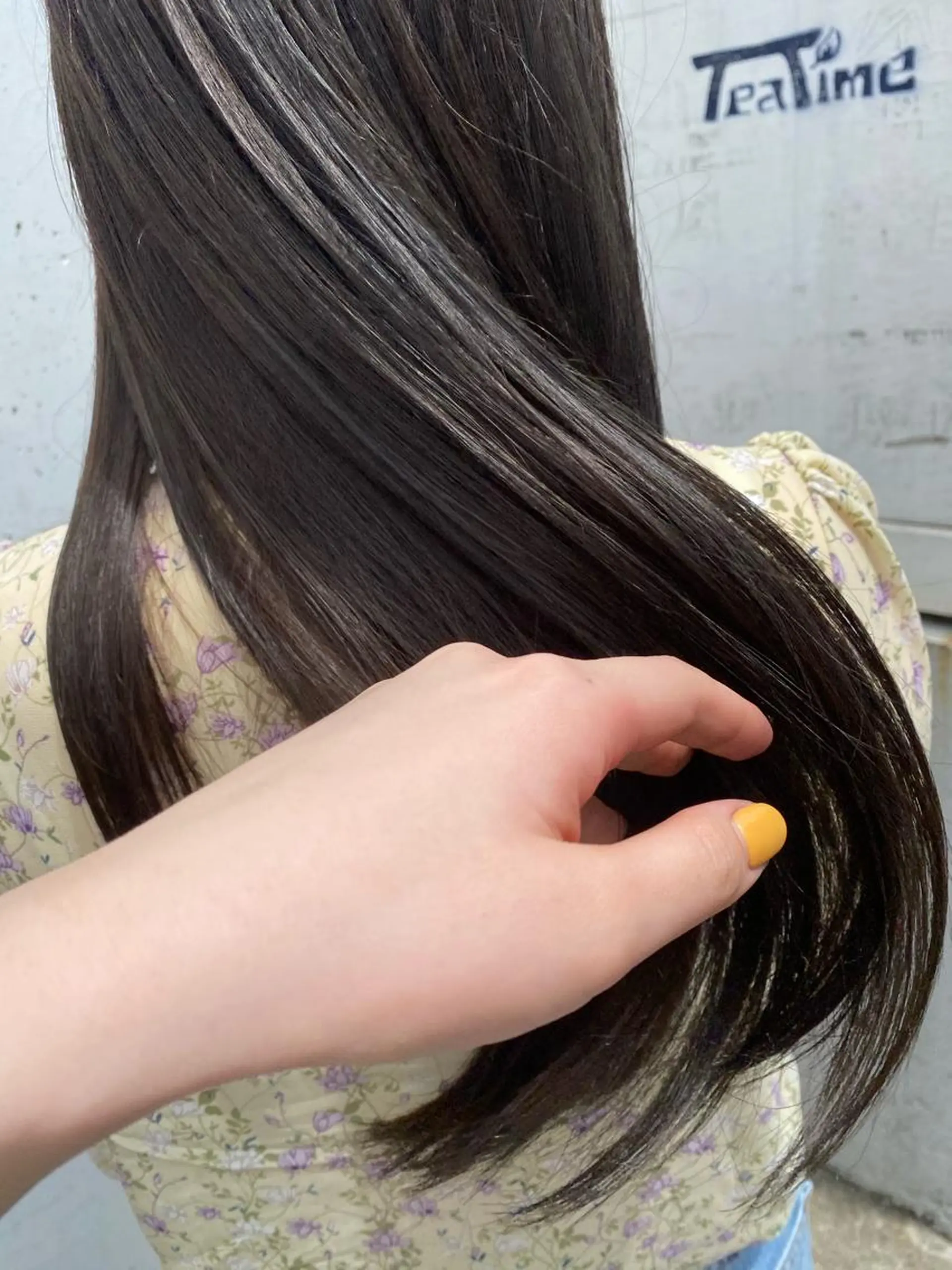 セミロング カラー 黒髪 透明感カラー 髪質改善 お任せヘア☘️☘️ 及川渚のヘアスタイル