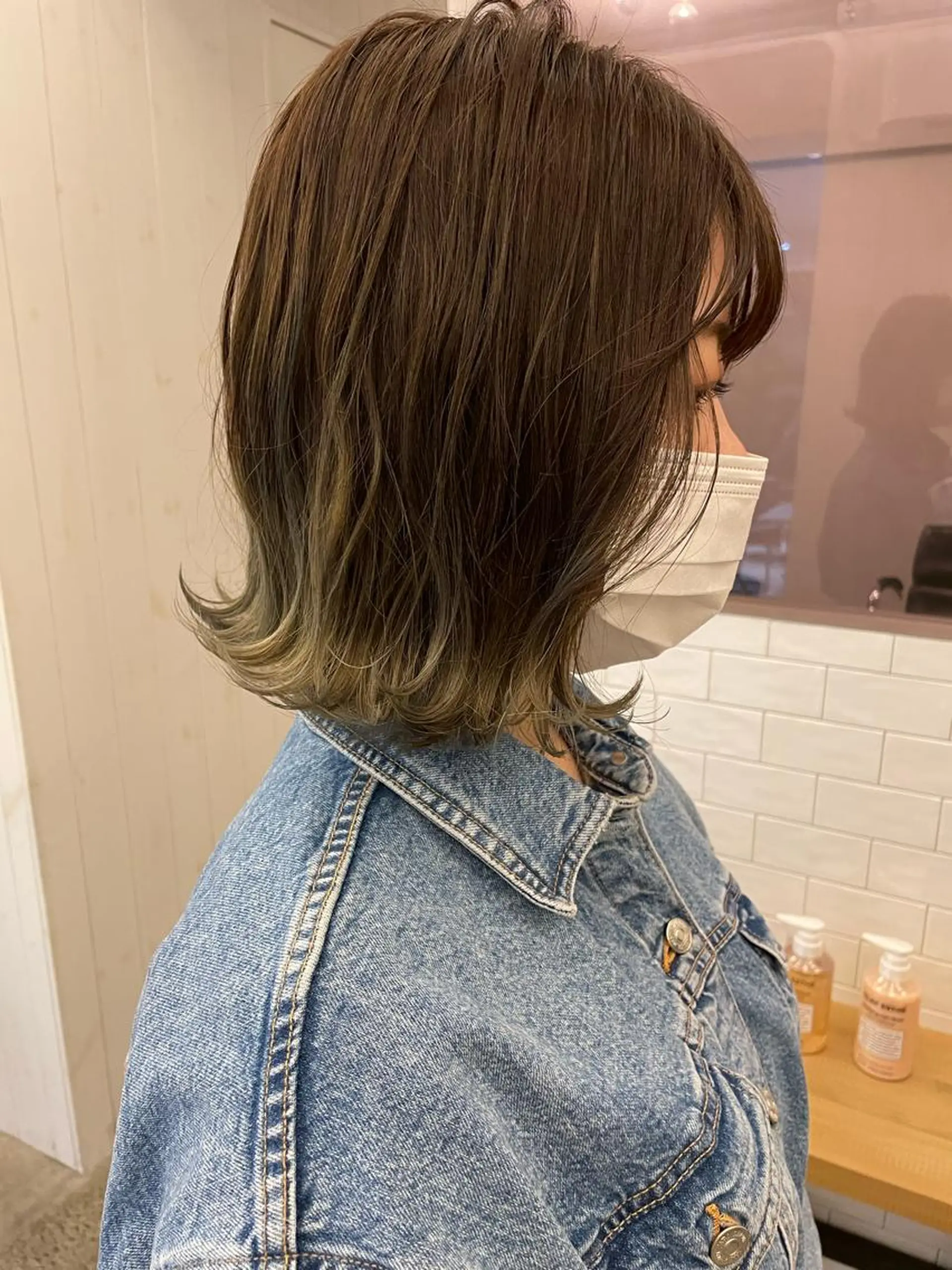 ミディアム ボブ ヘアカラー トリートメント ヒロミ/アレンジ/ アンニュイ/透け感のヘアスタイル