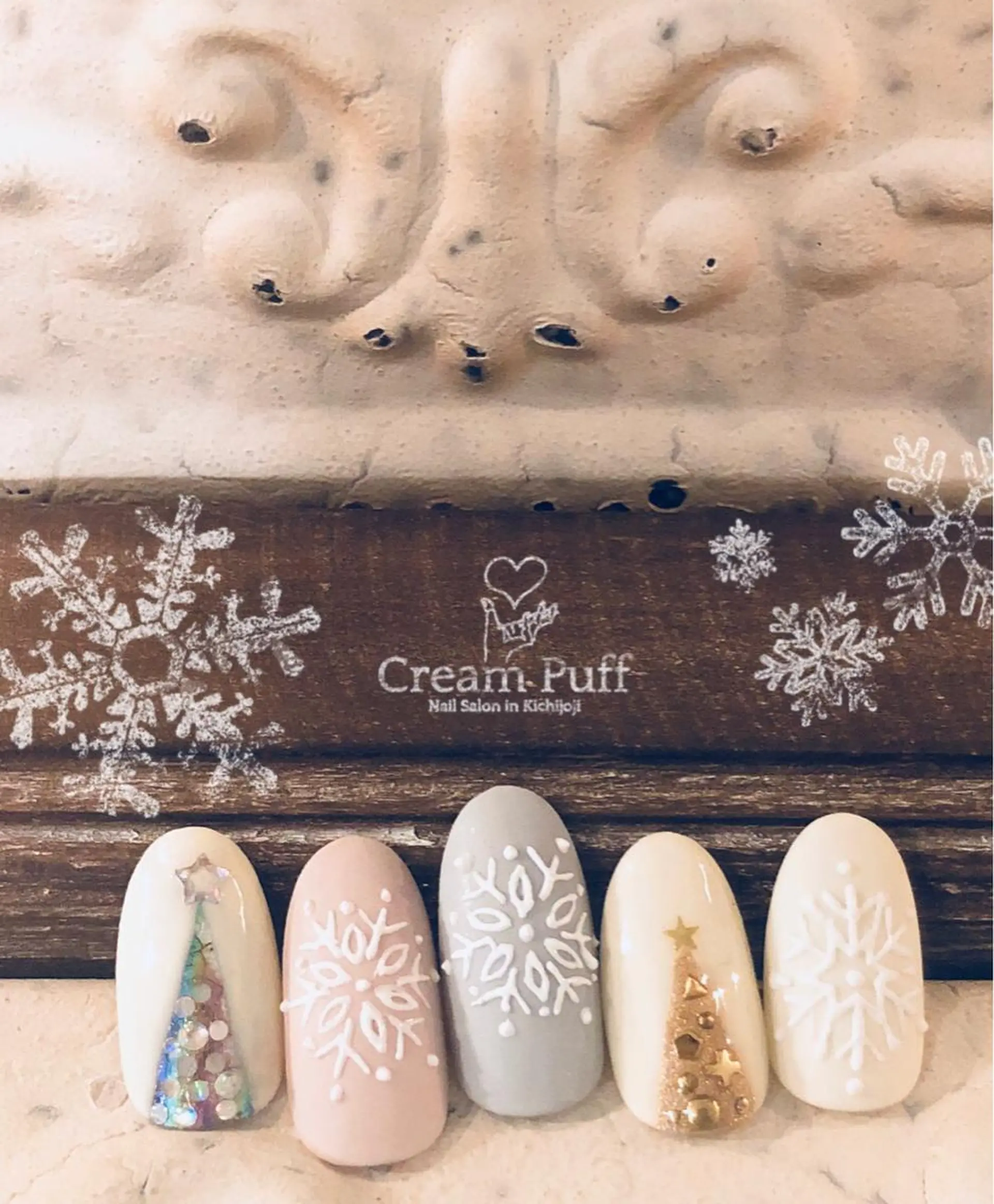 ネイル 冬ネイル クリスマス HAMANO MIKAのネイルデザイン