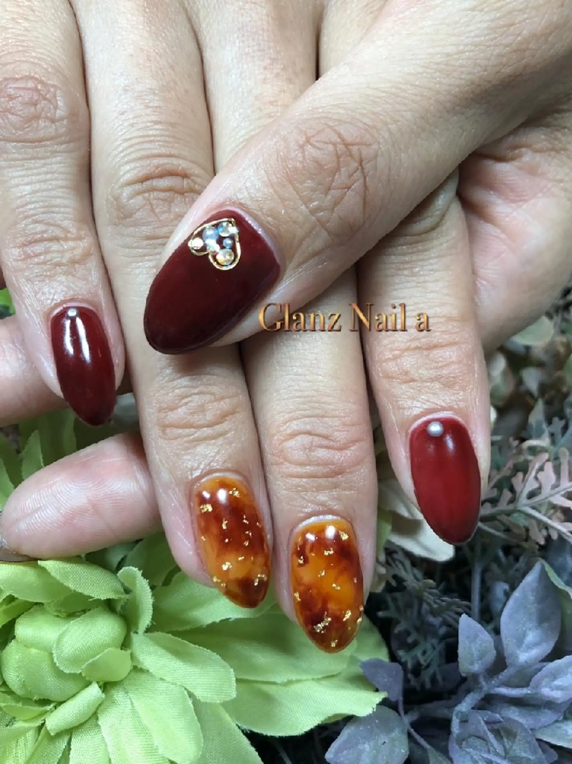 ネイル べっ甲ネイル Glanz  Nail aのネイルデザイン