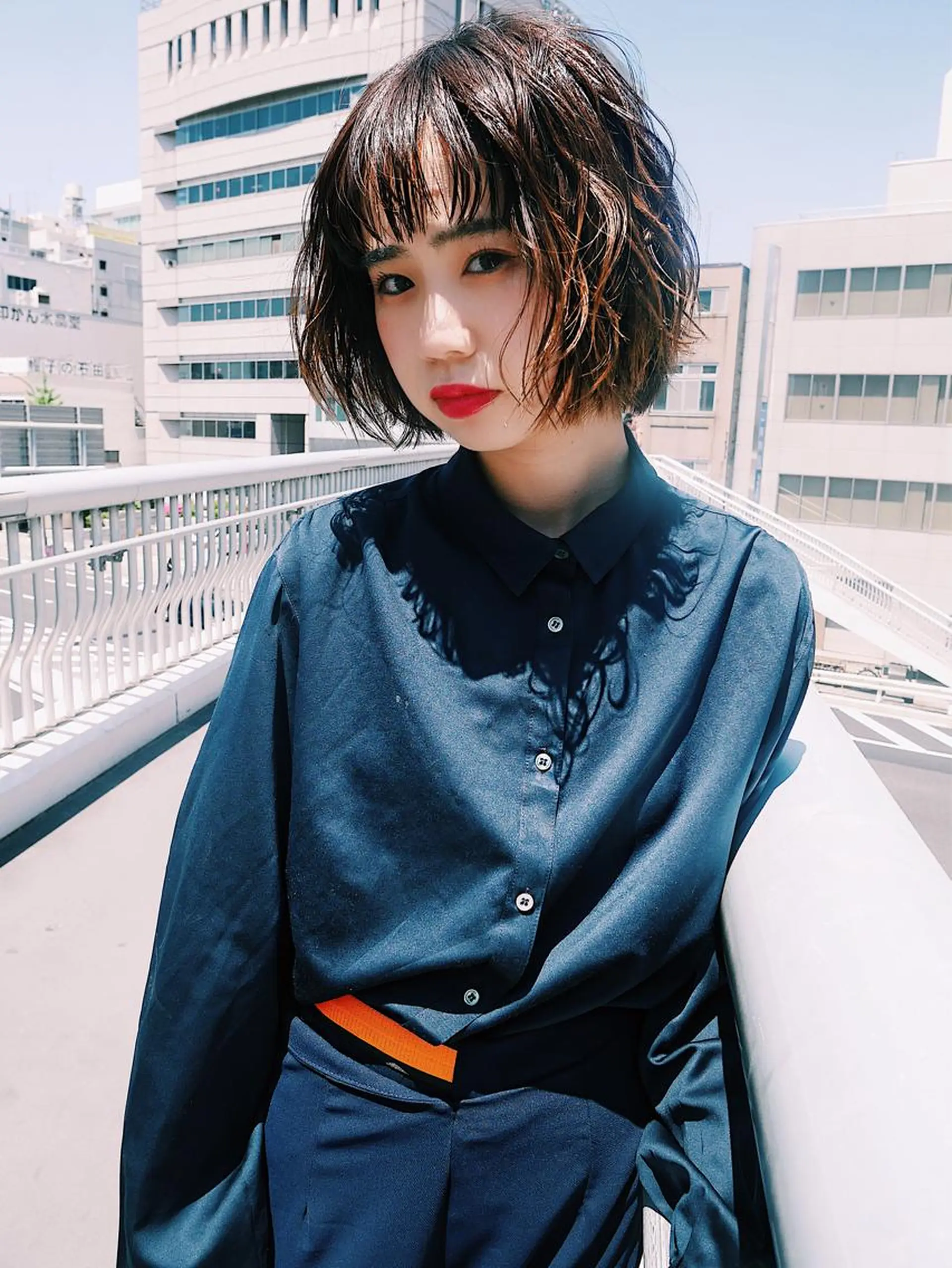 ミディアム レイヤーカット/ パーマ/鎌田実奈歩のヘアスタイル