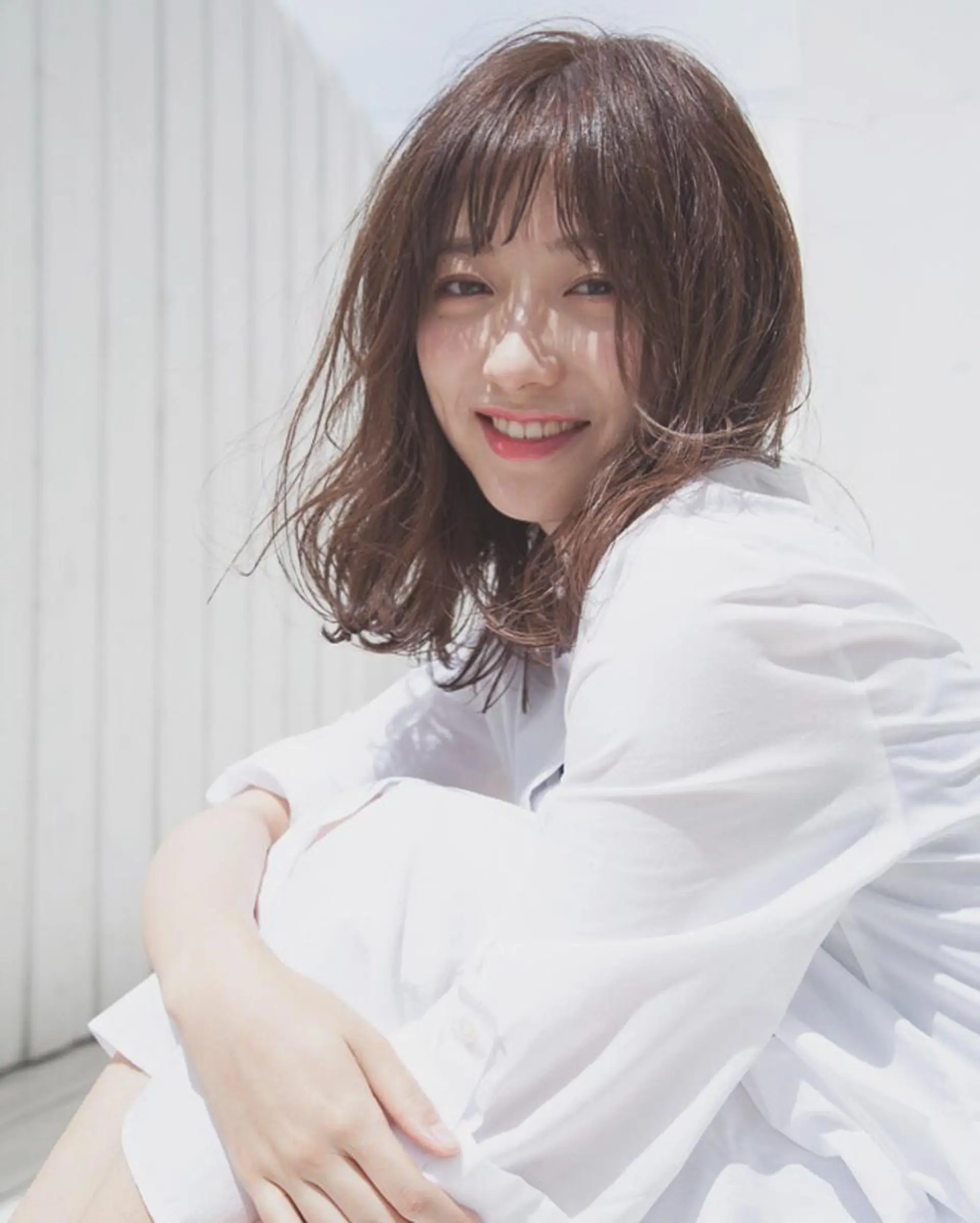 ミディアム 店長/mao/ 前髪/顔周りカットのヘアスタイル