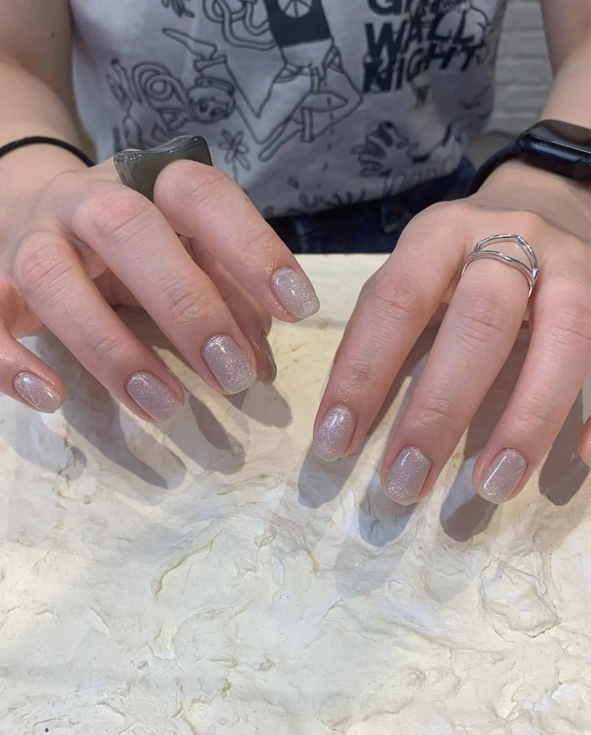 ネイル マグネットネイル マグネットワンカラー ワンカラーネイル マキノ ユイのネイルデザイン