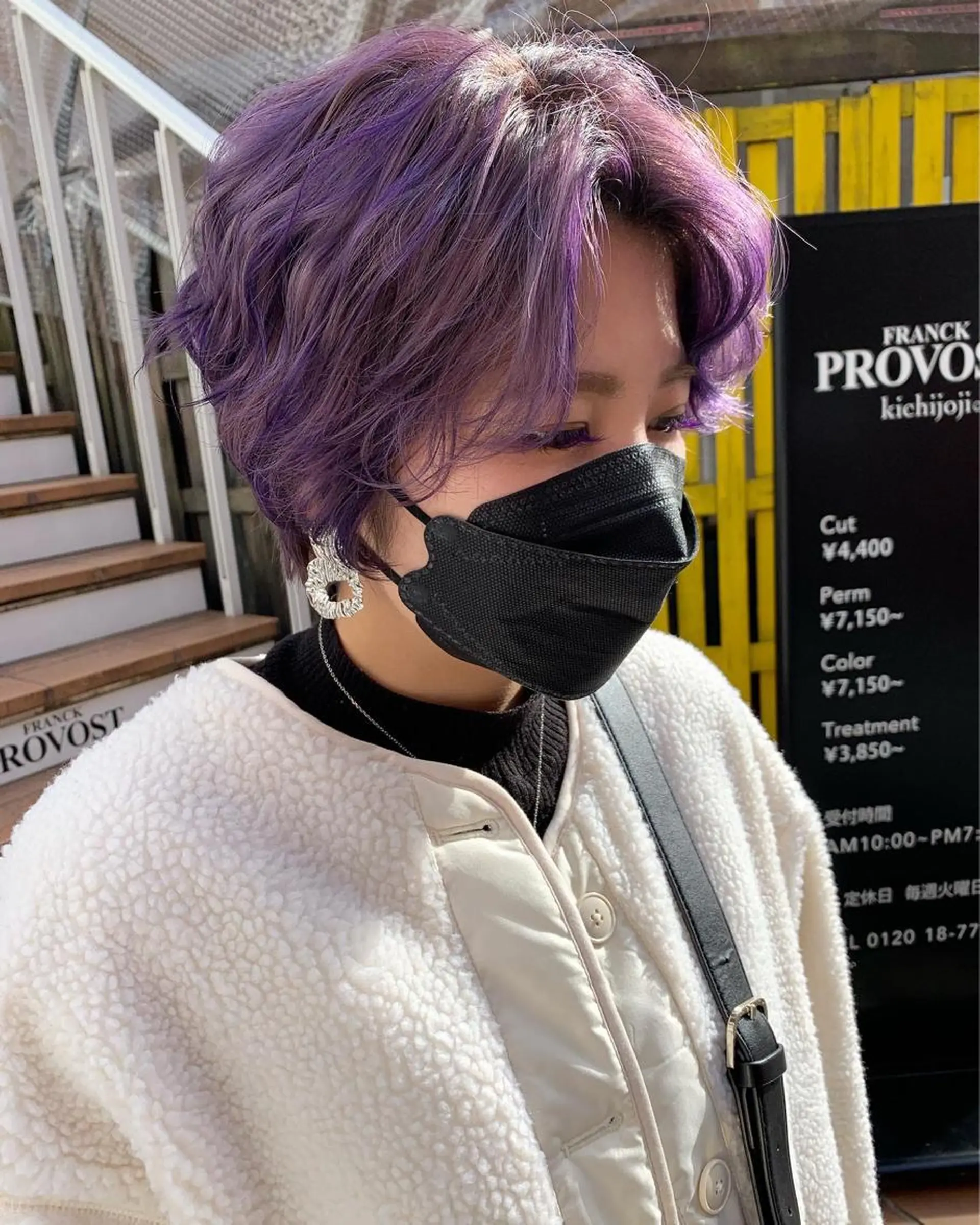 ショート カラー ブリーチ ハイライトカラー ハイライト トリートメント 薄田 珠美のヘアスタイル