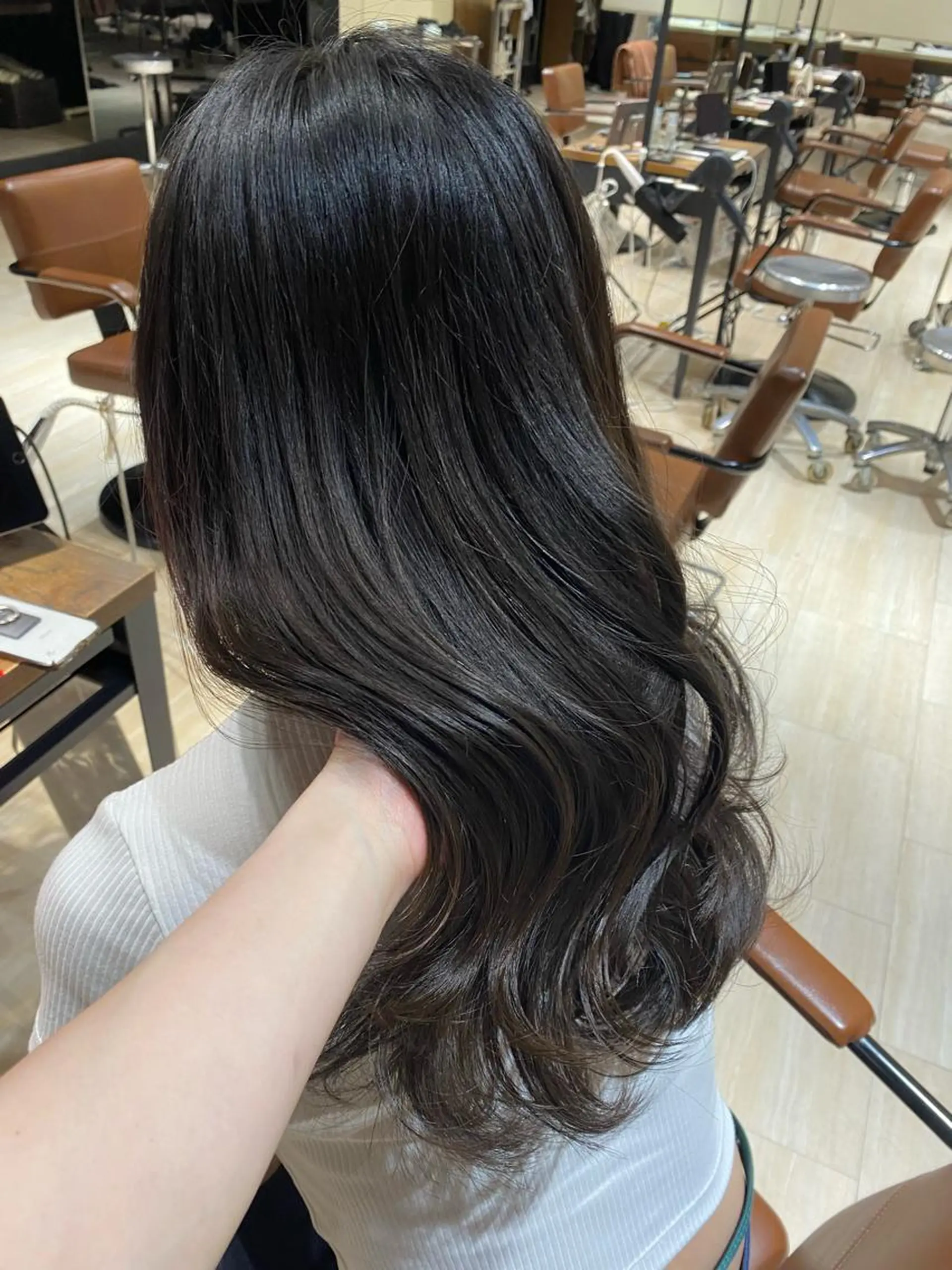 セミロング カラー グレージュ レイヤーカット 似合わせカット 🍼顔周りカット/ レイヤー/小川華奈のヘアスタイル