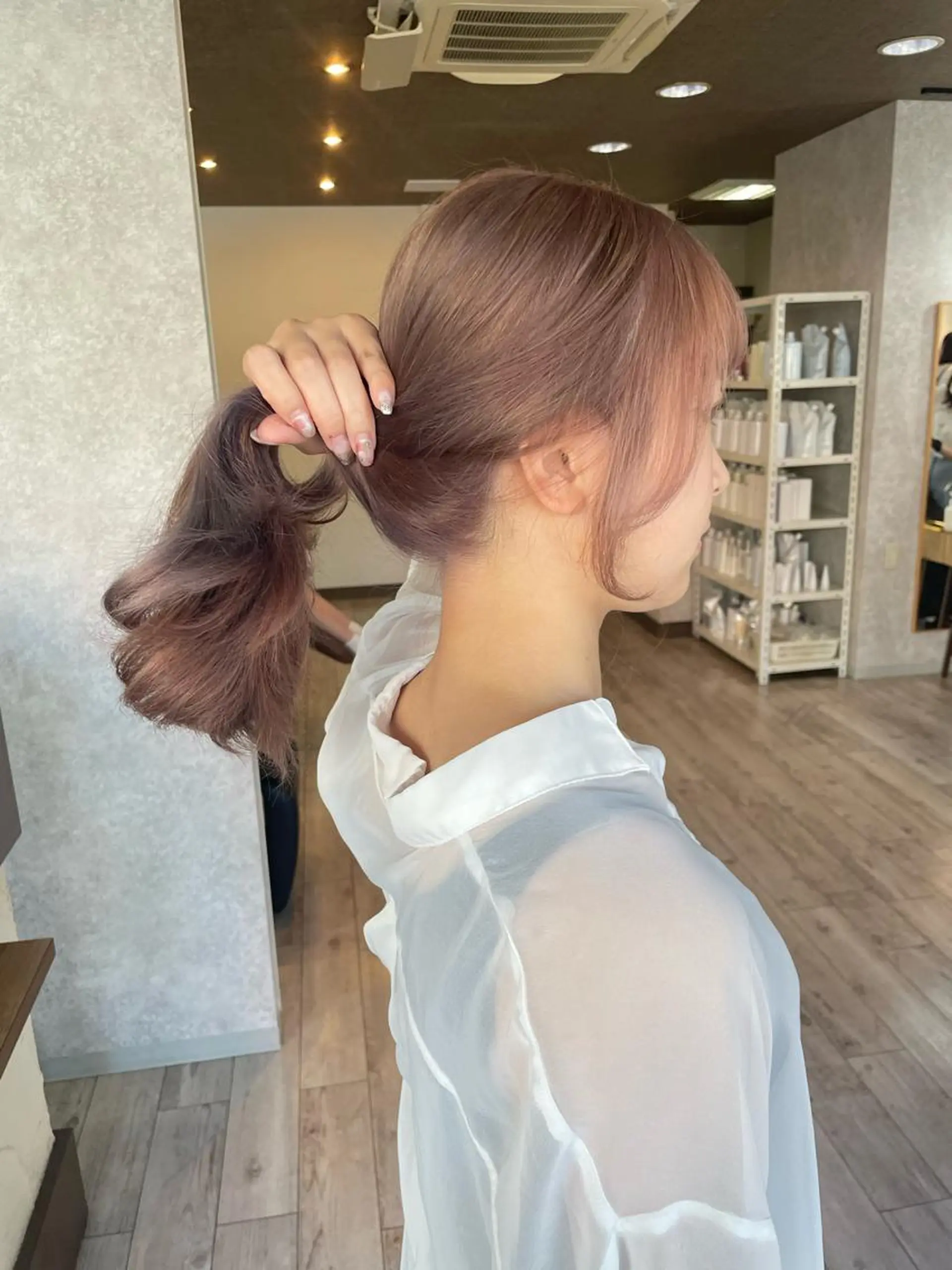 ミディアム カラー ベージュカラー ピンクカラー ピンクベージュ 🫧ヒシダアキ taboo.i🫧のヘアスタイル