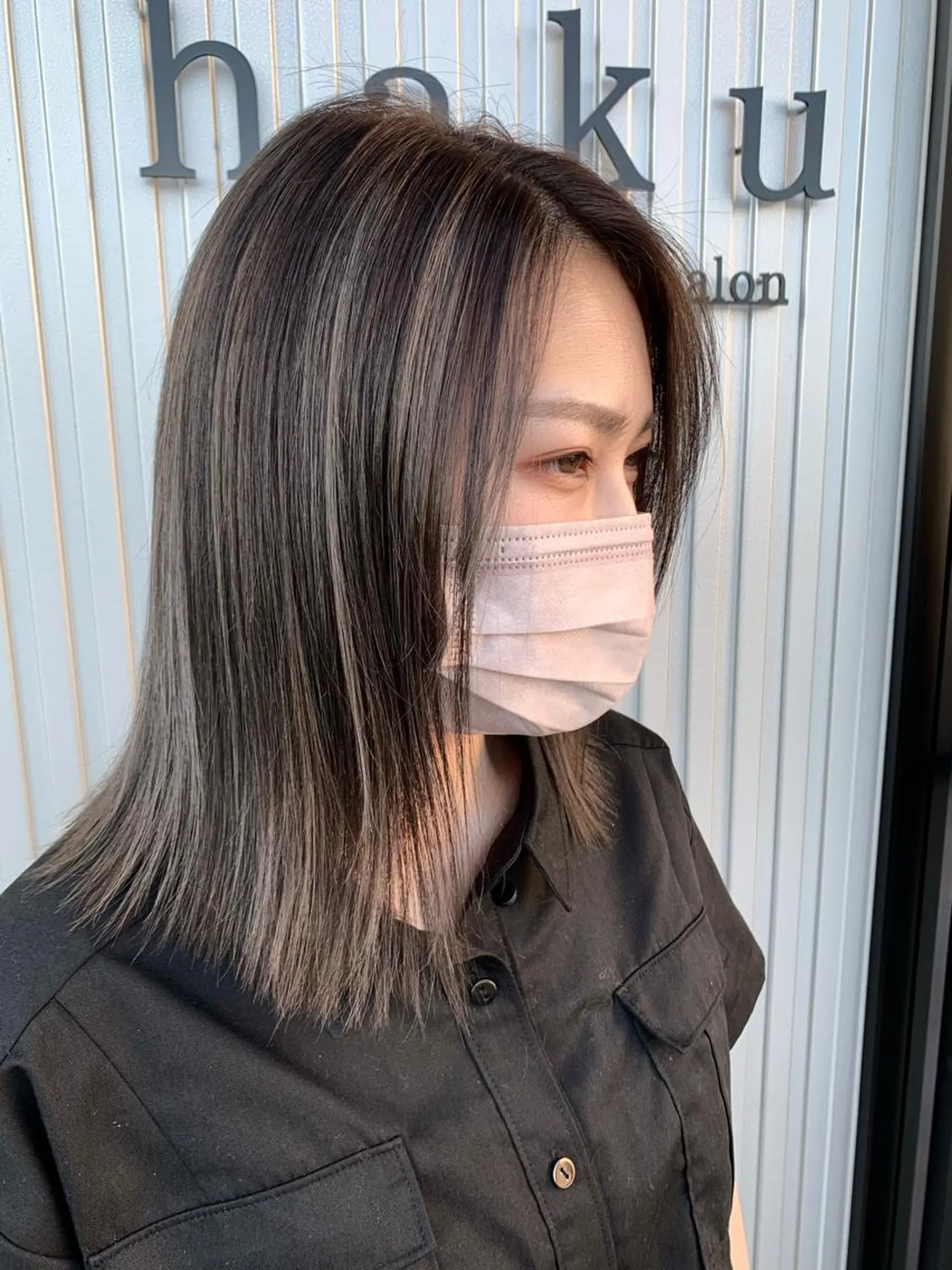 ミディアム ハイライト カット ヘアカラー yoshihara yuukiのヘアスタイル