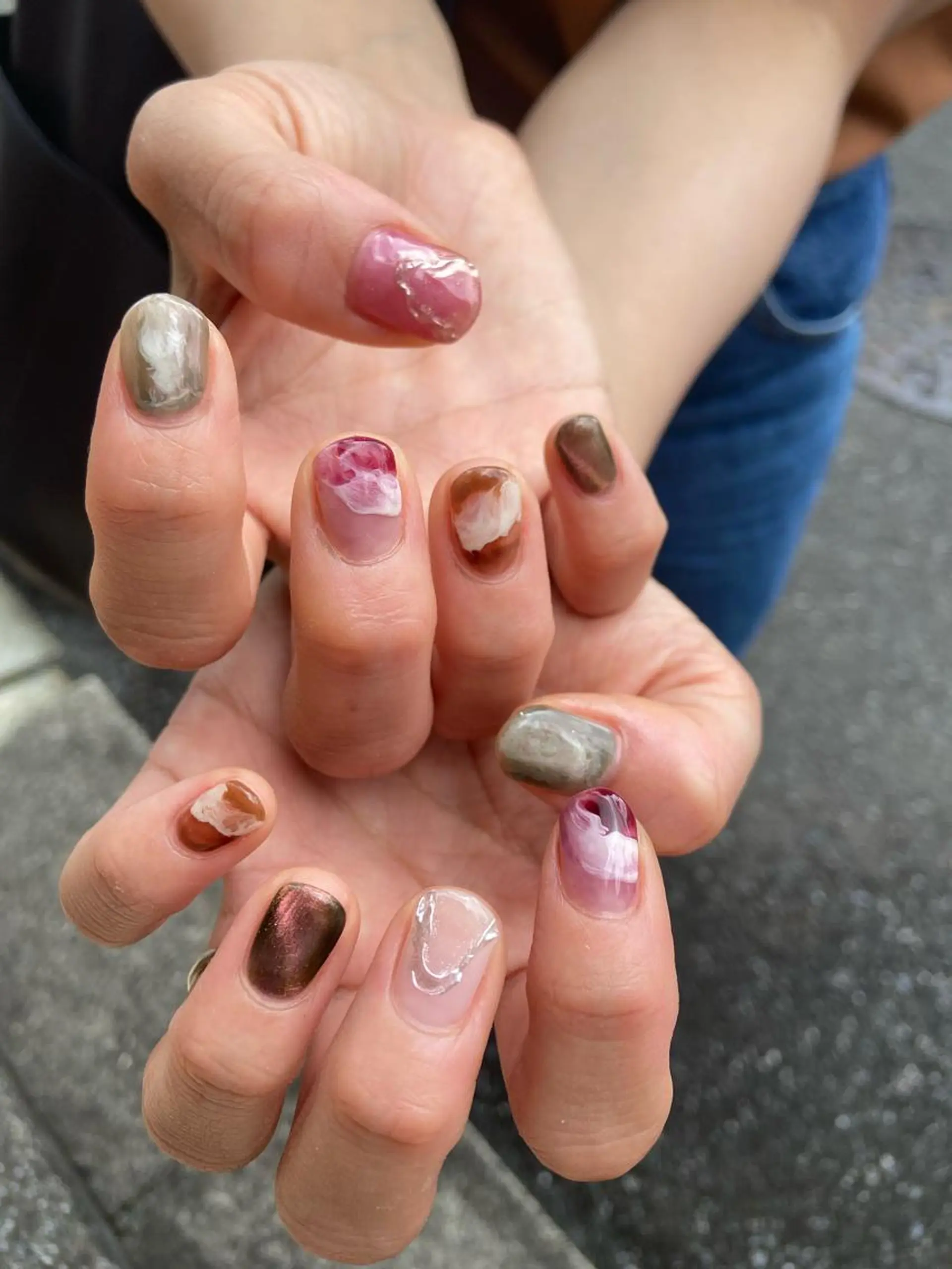 ネイル アートネイル ミラーネイル ニュアンスネイル . unffのネイルデザイン
