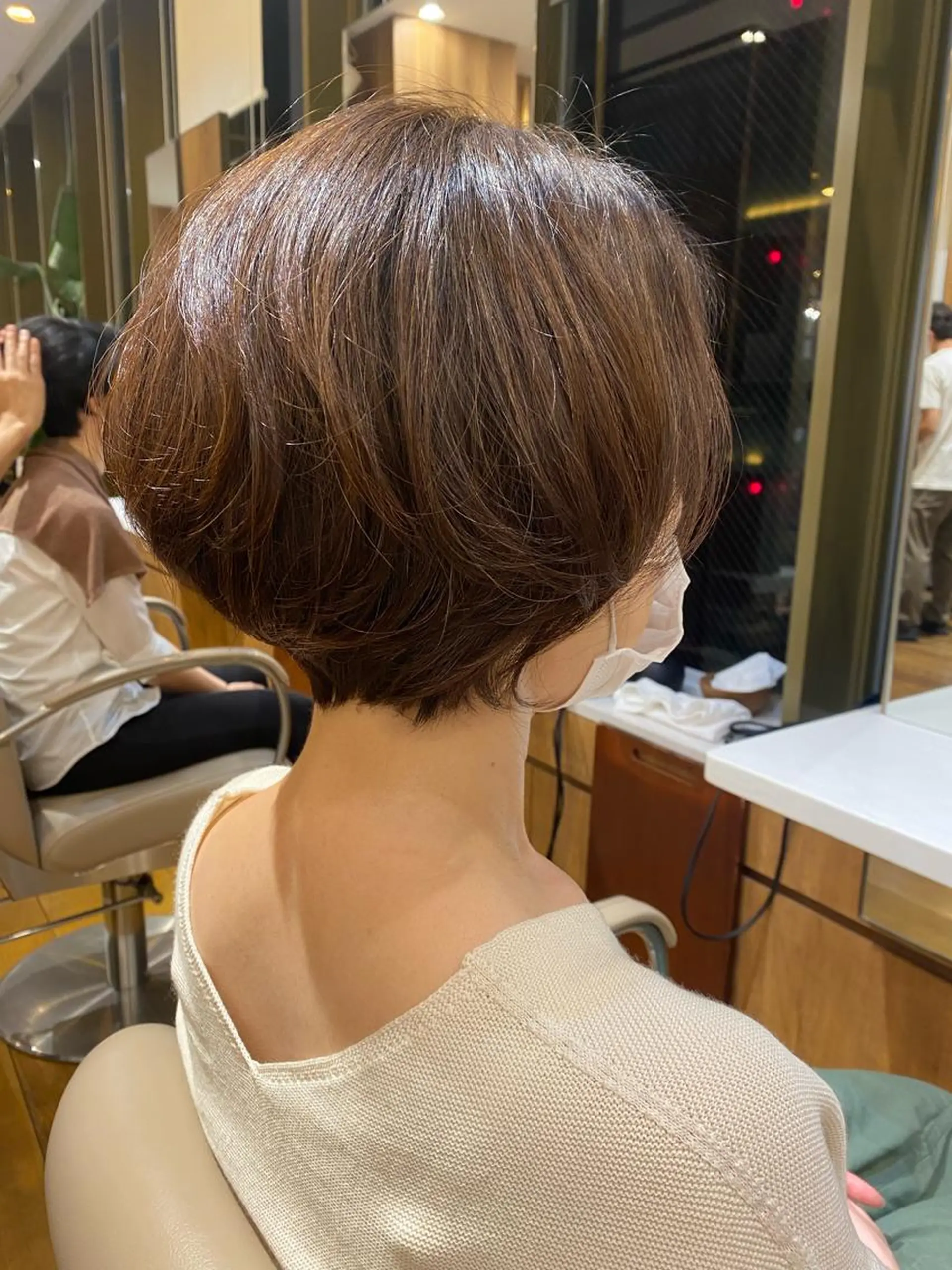 ショート カラー ヘアアレンジ ブラウンカラー レイヤー/メンズ🥑 マエダアズミ🥑のヘアスタイル