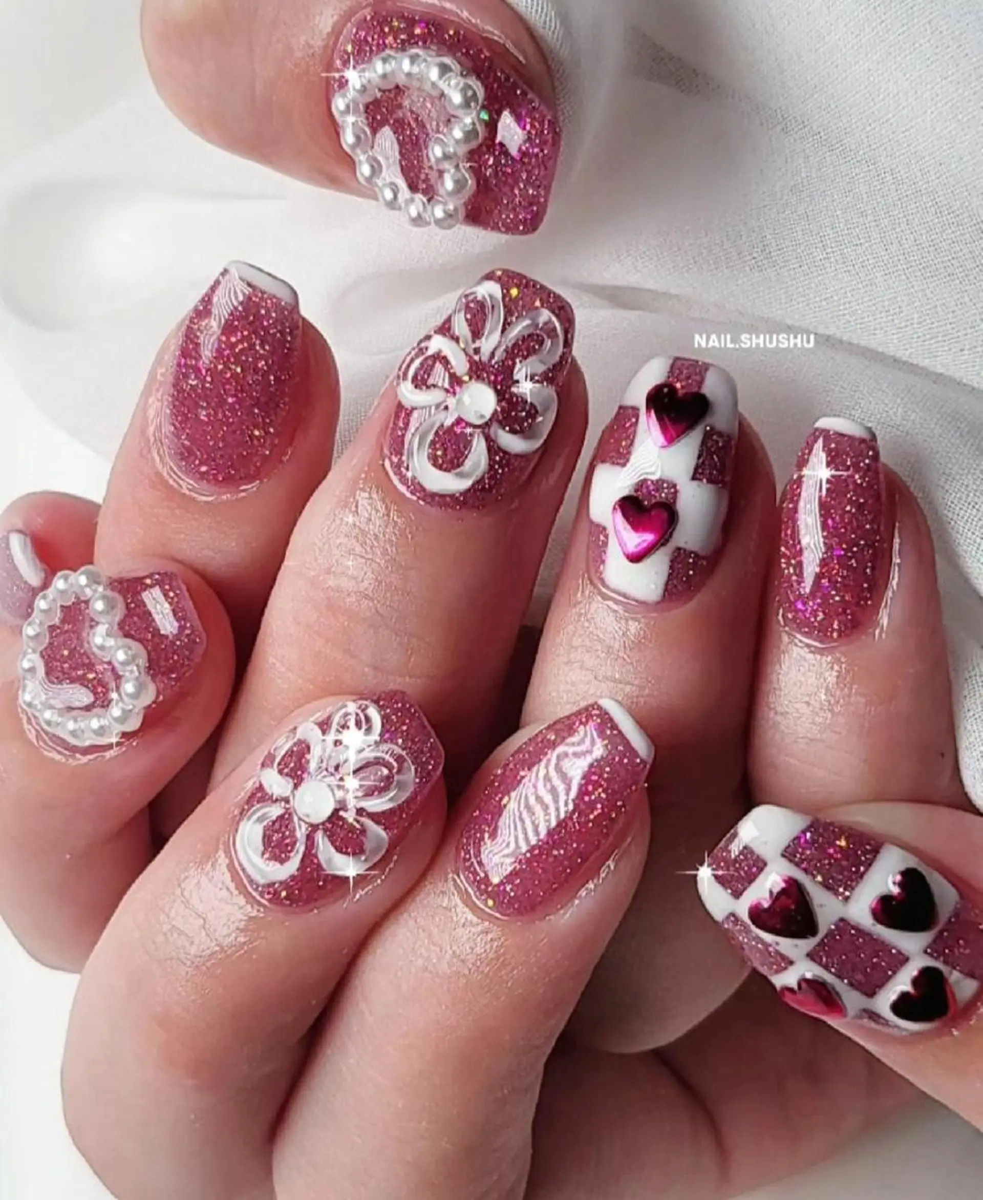 ネイル 持ち込み ニュアンスネイル ワンカラーネイル シンプルネイル 夏ネイル 3dパーツ/流行り 👧shushu❤️のネイルデザイン