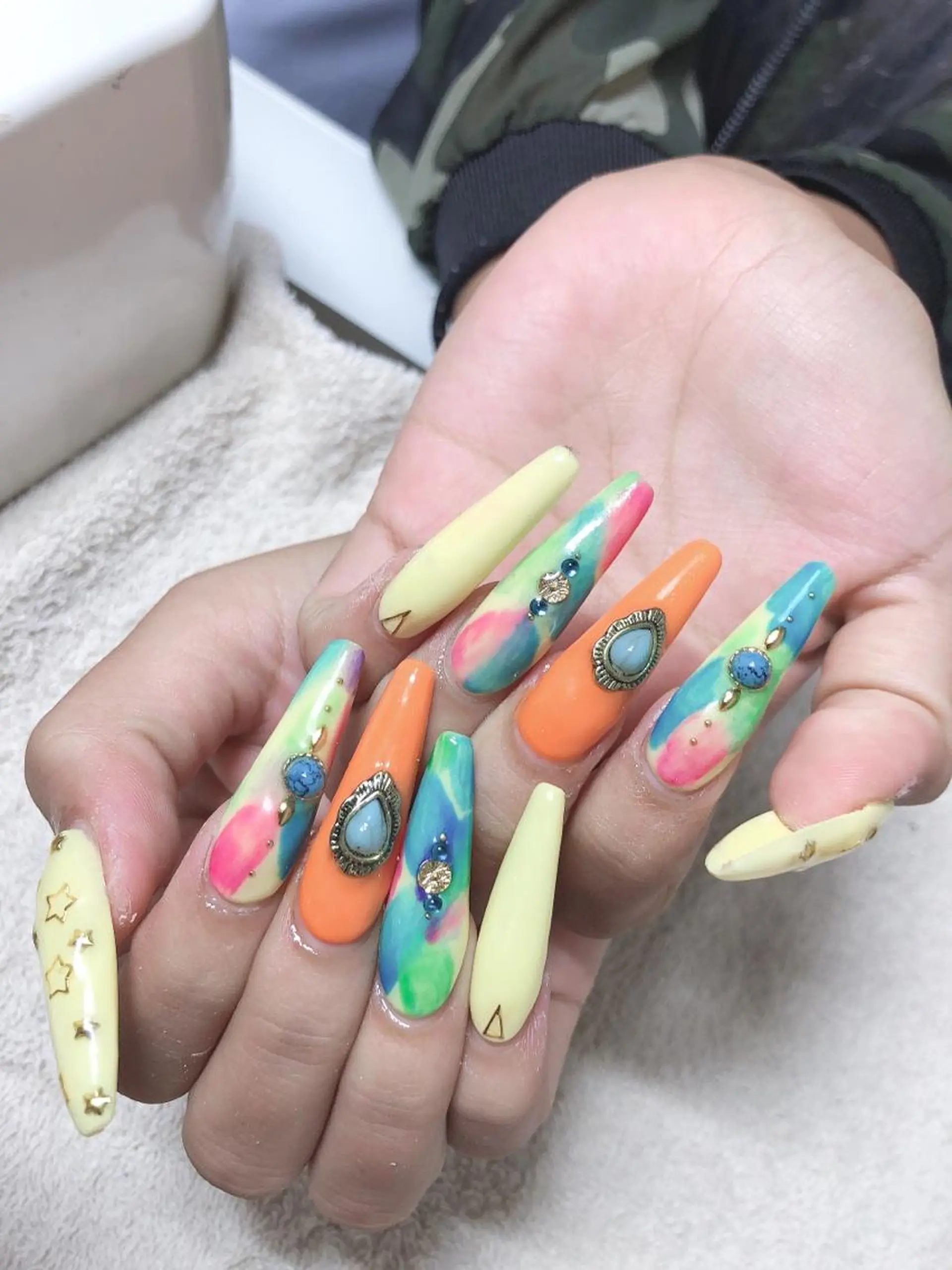 ロング ネイル ハンドネイル 《LB》ラブリエ Nail&eyeのマツエク・マツパデザイン