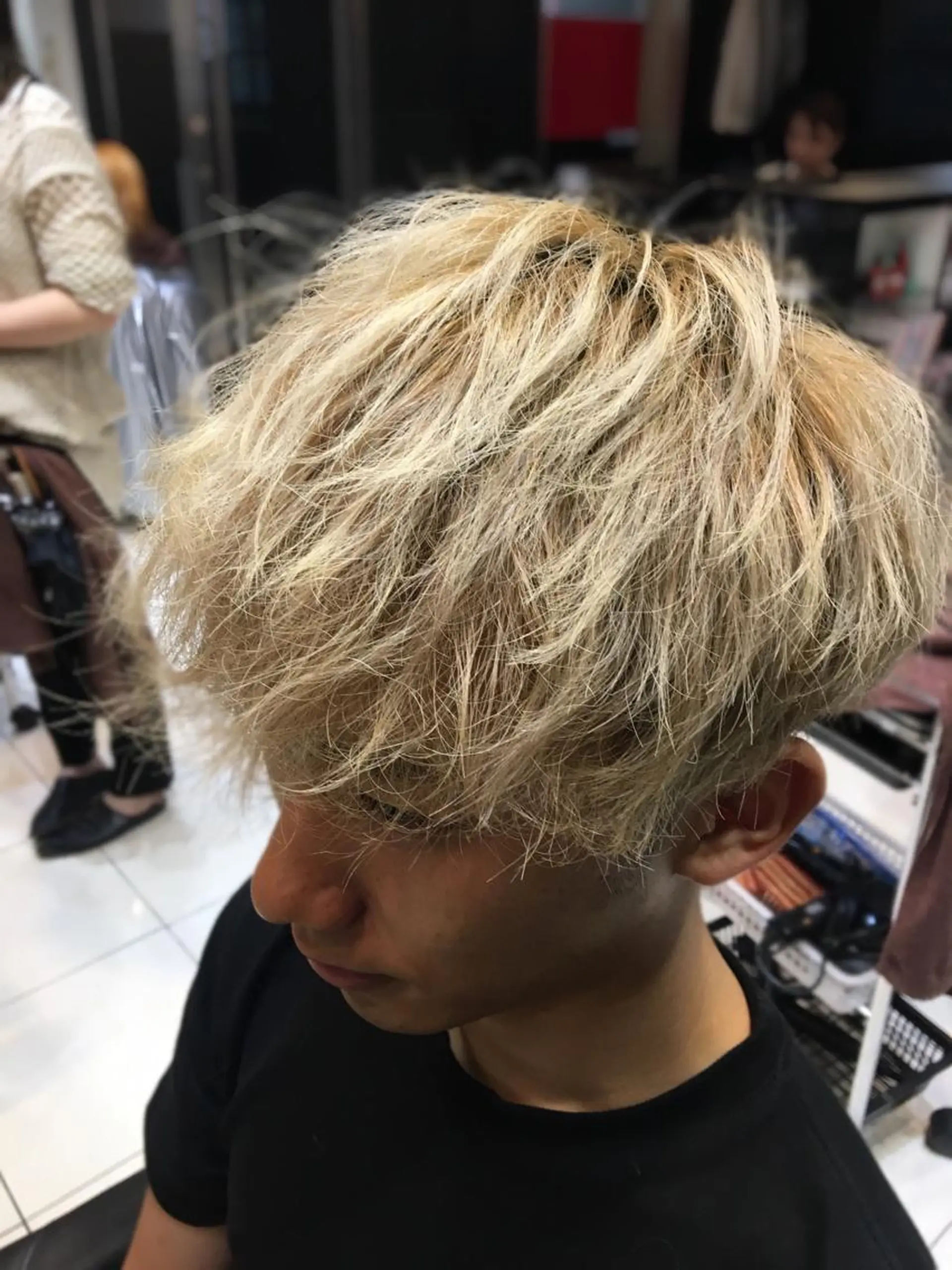 ショート カラー メンズ マッシュ ヘアカラー メンズ特化🔥 アサオカカズキのヘアスタイル