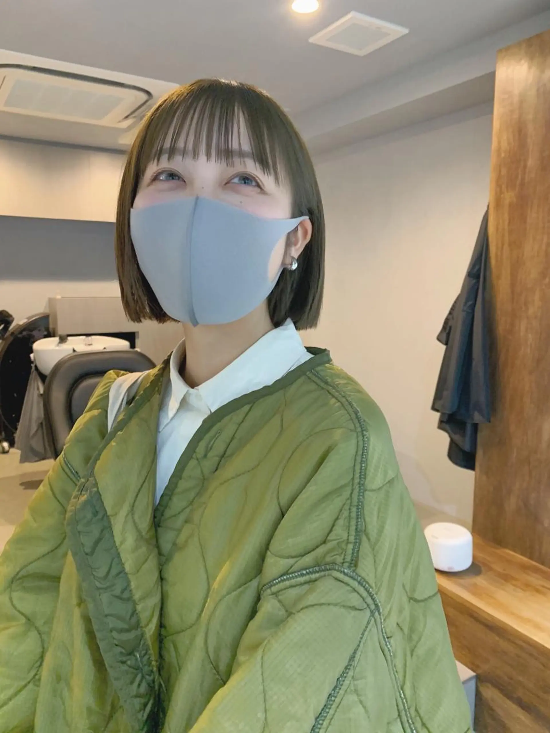 ショート カラー ボブパーマコテ巻き風 パーマNo1深江秀平のヘアスタイル