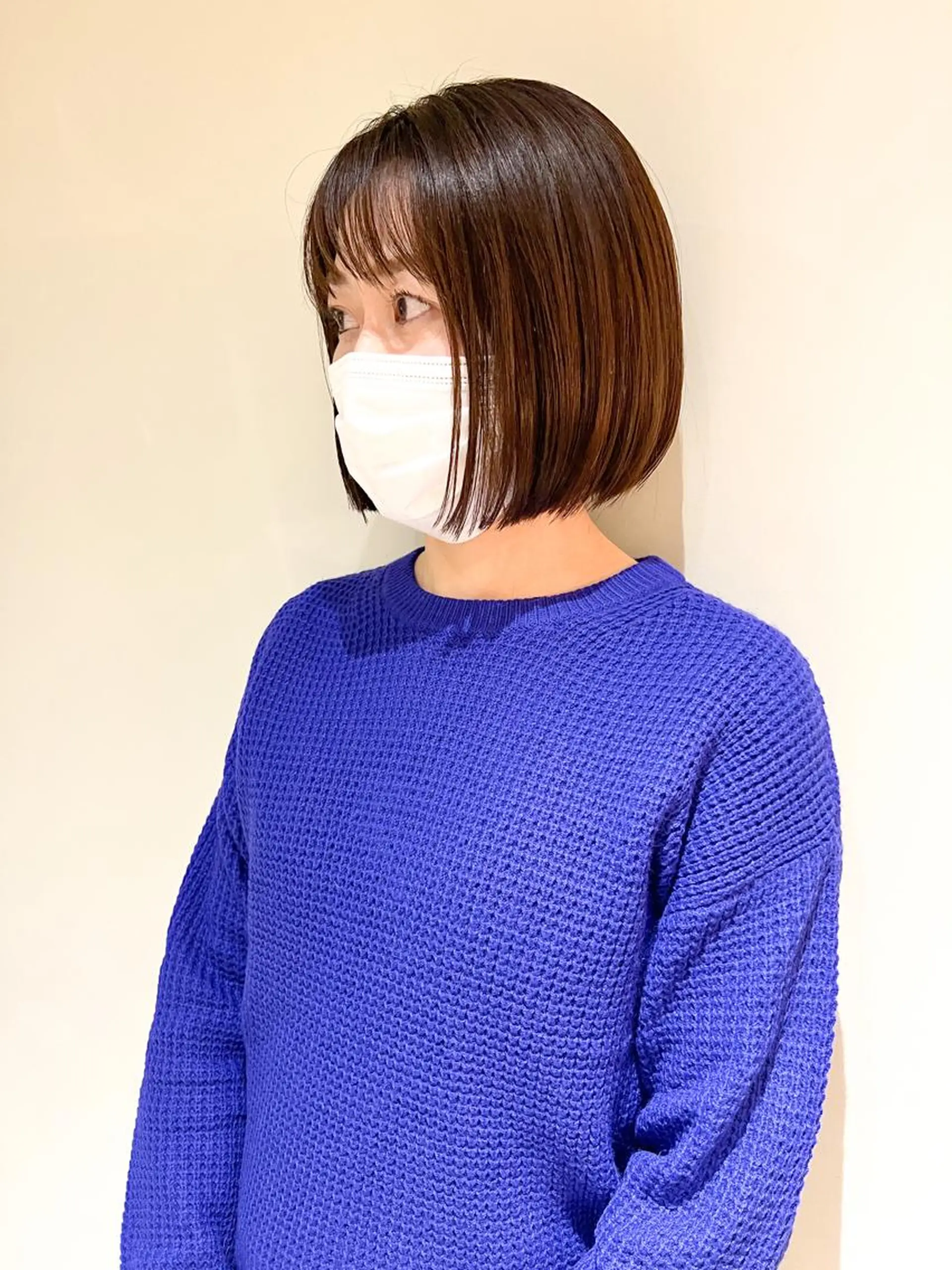 ショート カラー カット ミディアムパーマ /癖毛パーマのヘアスタイル