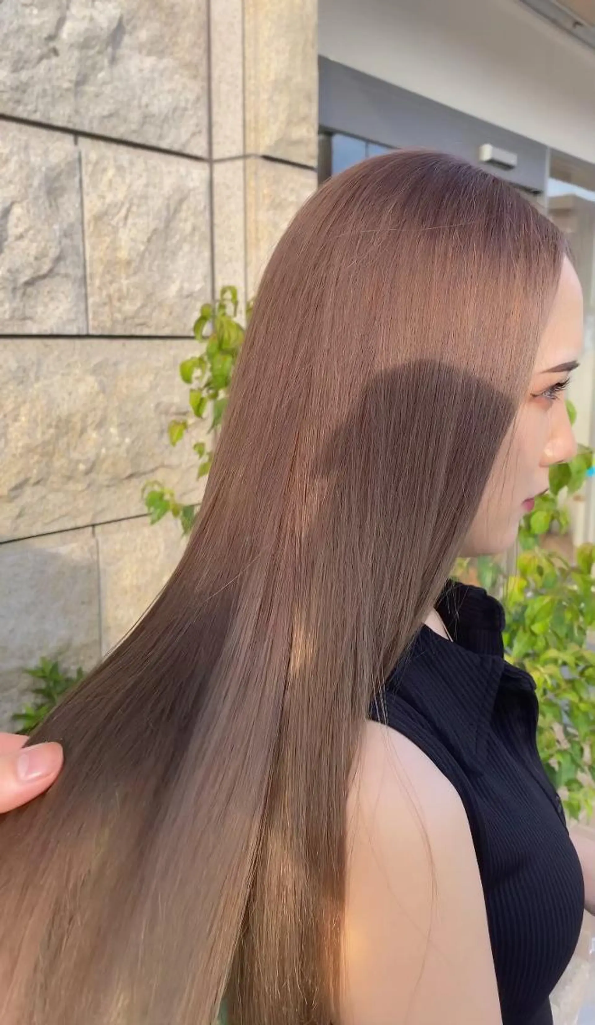 ロング 外国人風カラー ハイライト 髪質改善 似合わせカット トリートメント saho .のヘアスタイル