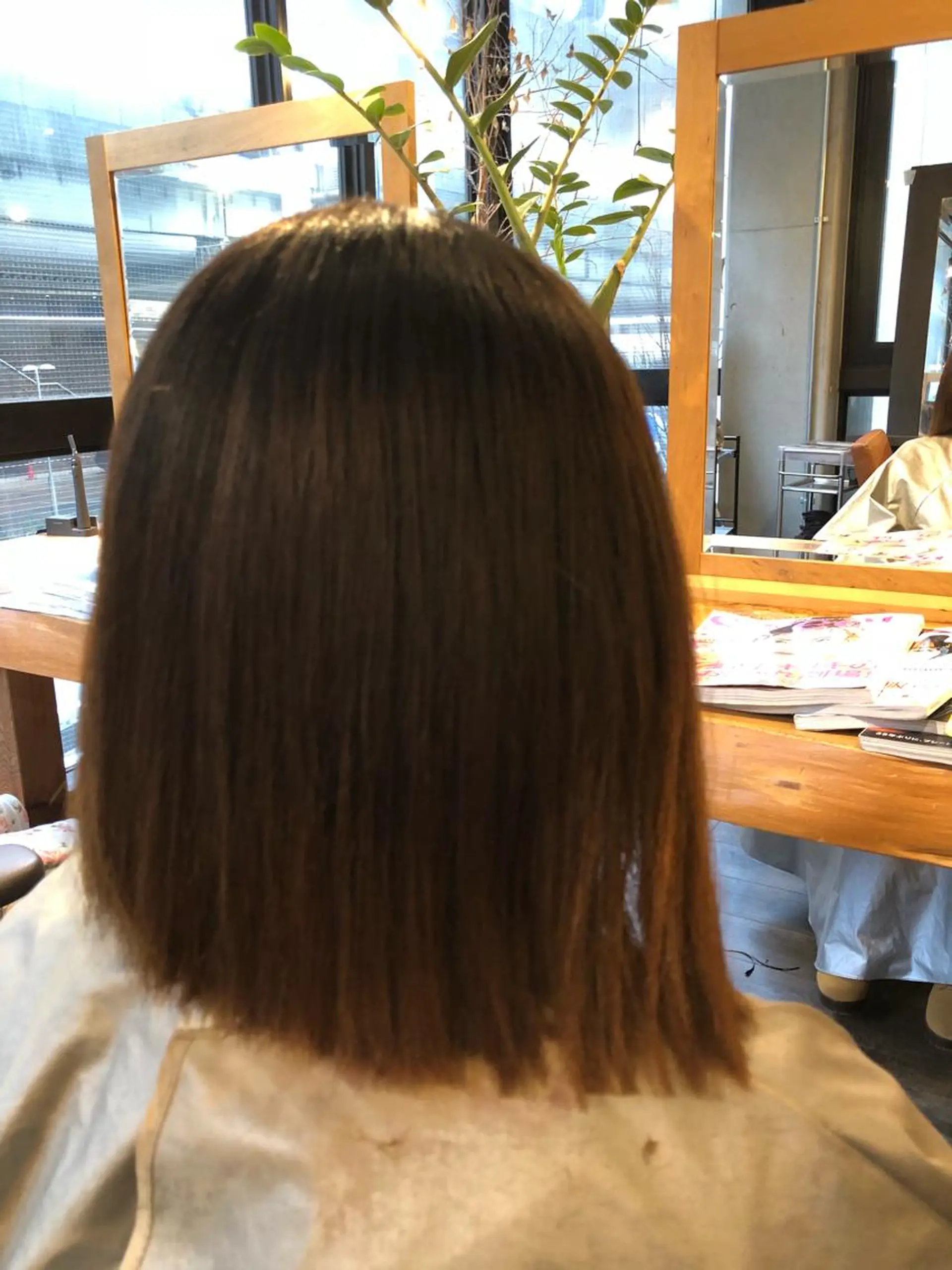 ミディアム 縮毛矯正 ISHIMORI  のヘアスタイル