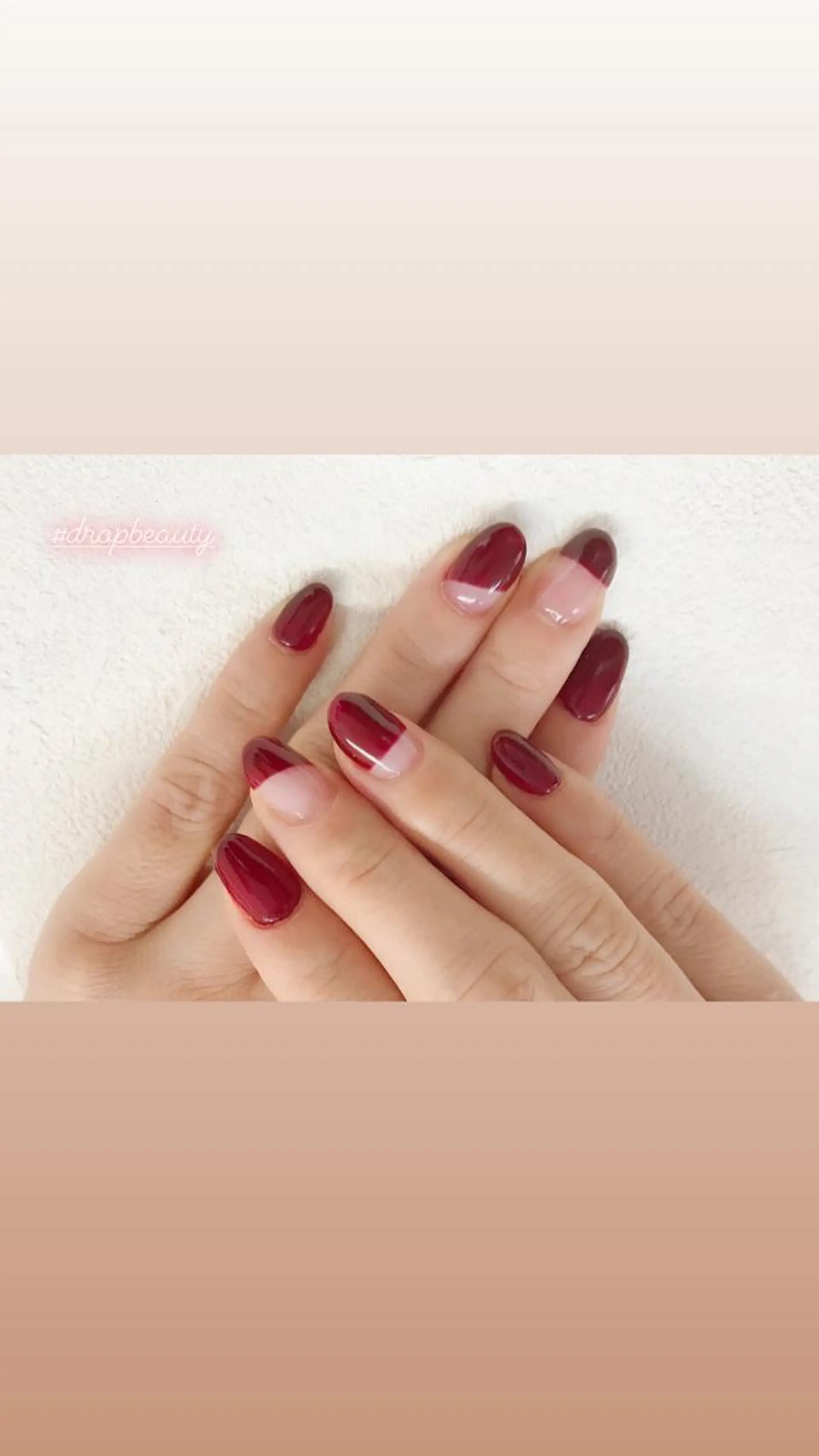 ネイル ボルドー 長さ出し フットネイル ジェルネイル 韓国ネイル ネイリストアカデミー 田中のネイルデザイン